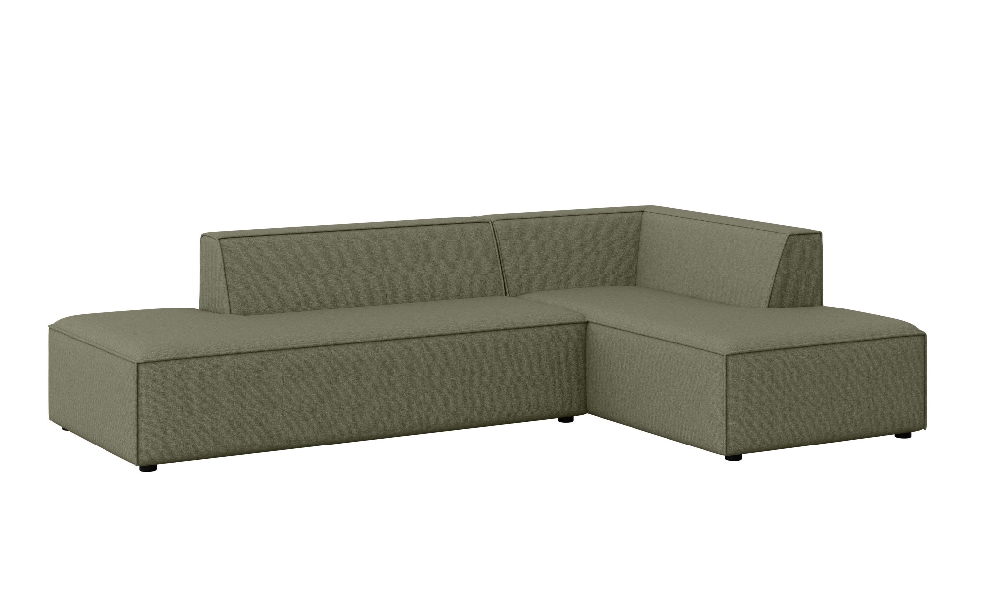 INOSIGN Ecksofa »Ecksofa Cavan mit Ottomane links oder rechts bestellbar«, L-Form mit Wellenunterfederung, Maße B/T/H: 270/180/72 cm