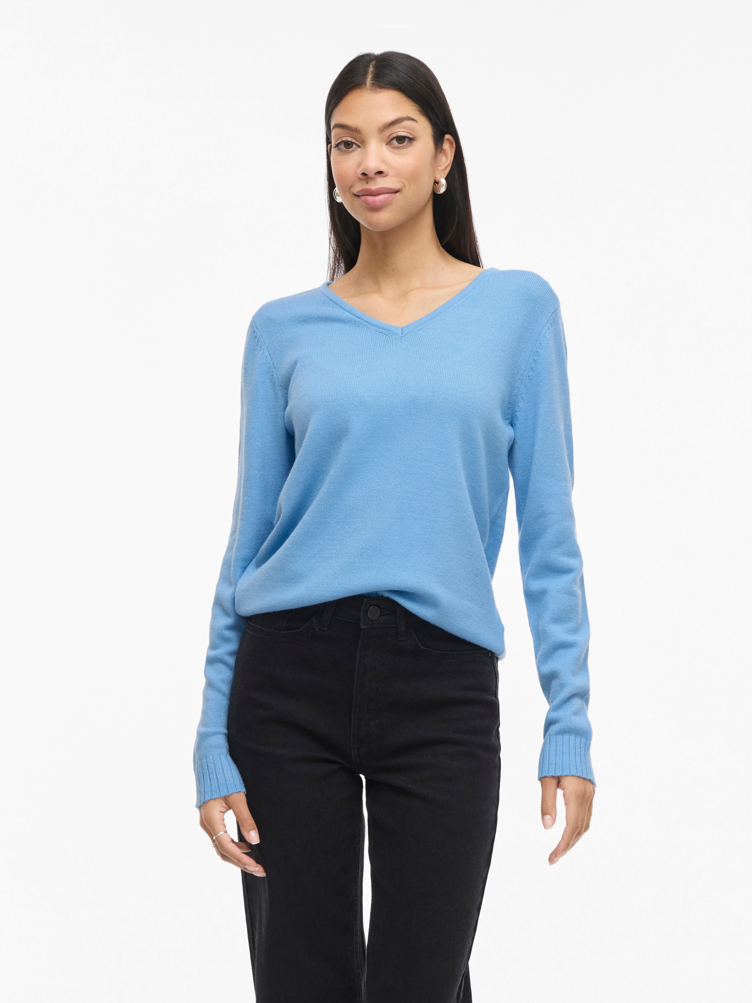 Vila V-Ausschnitt-Pullover "VIRIL V-NECK L/S KNIT TOP - NOOS" günstig online kaufen