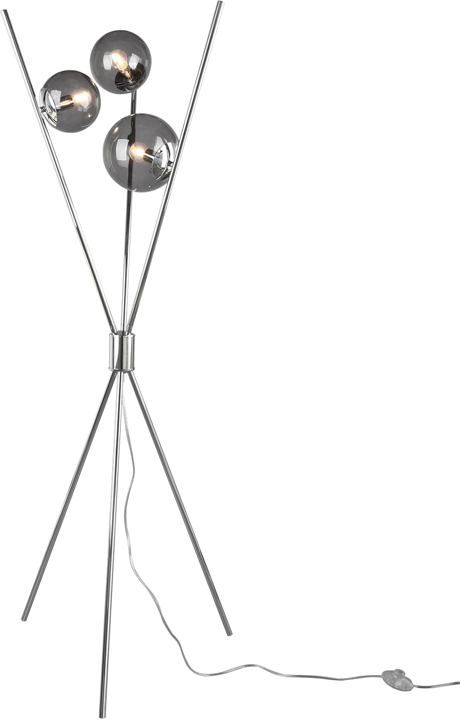TRIO Leuchten Stehlampe »Lance«, 3 flammig-flammig, Fußschalter,  Leuchtmittel tauschbar günstig kaufen | BAUR