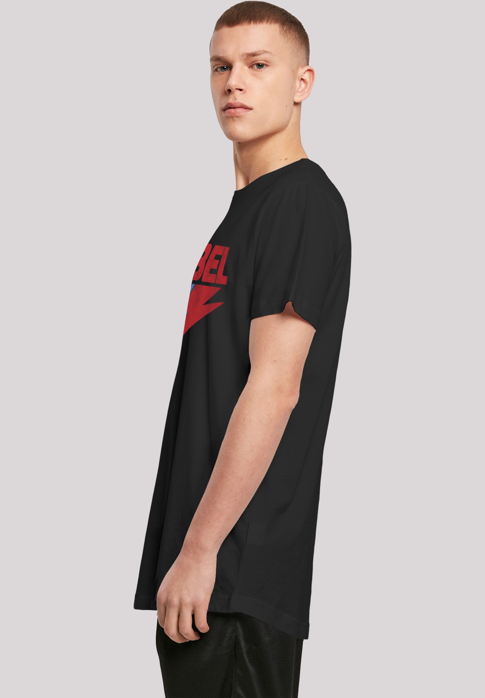 F4NT4STIC T-Shirt »David Bowie Distressed Rebel«, Print