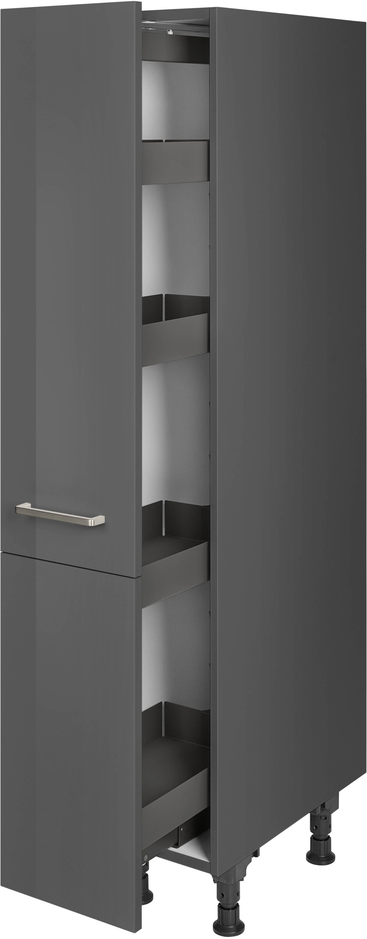 nobilia® Apothekerschrank »"Flash", mit 4 Einhängekörben, Breite 30 cm, Höhe 167,8 cm,«, vormontiert, Ein- und Auszugsdämpfung SoftStoppPro