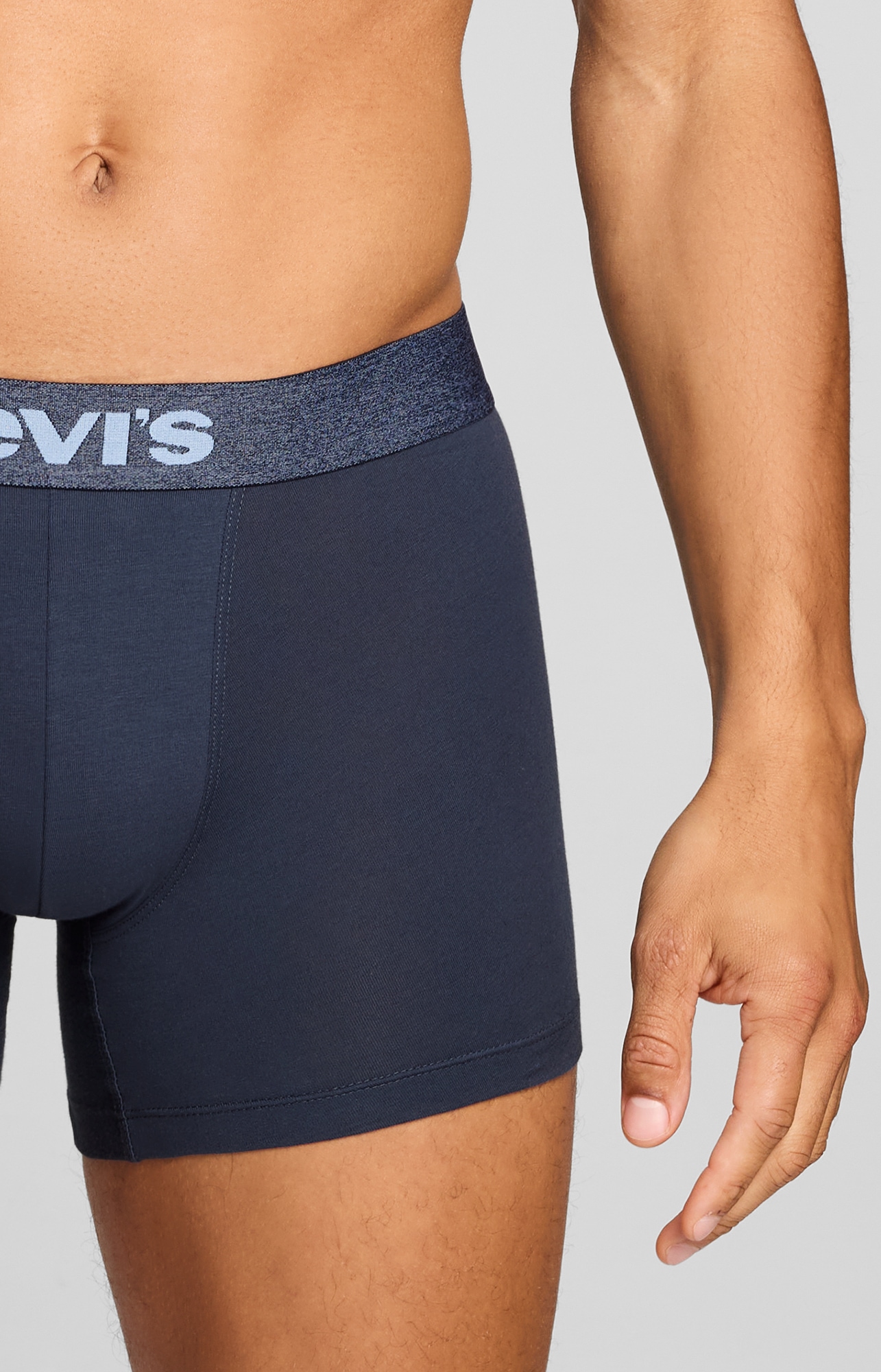 Levi's® Boxer »LEVIS MEN MEL WB BOXER BRIEF« ohne Eingriff, tonaler Logobund, elastisch, Cotton-Mix