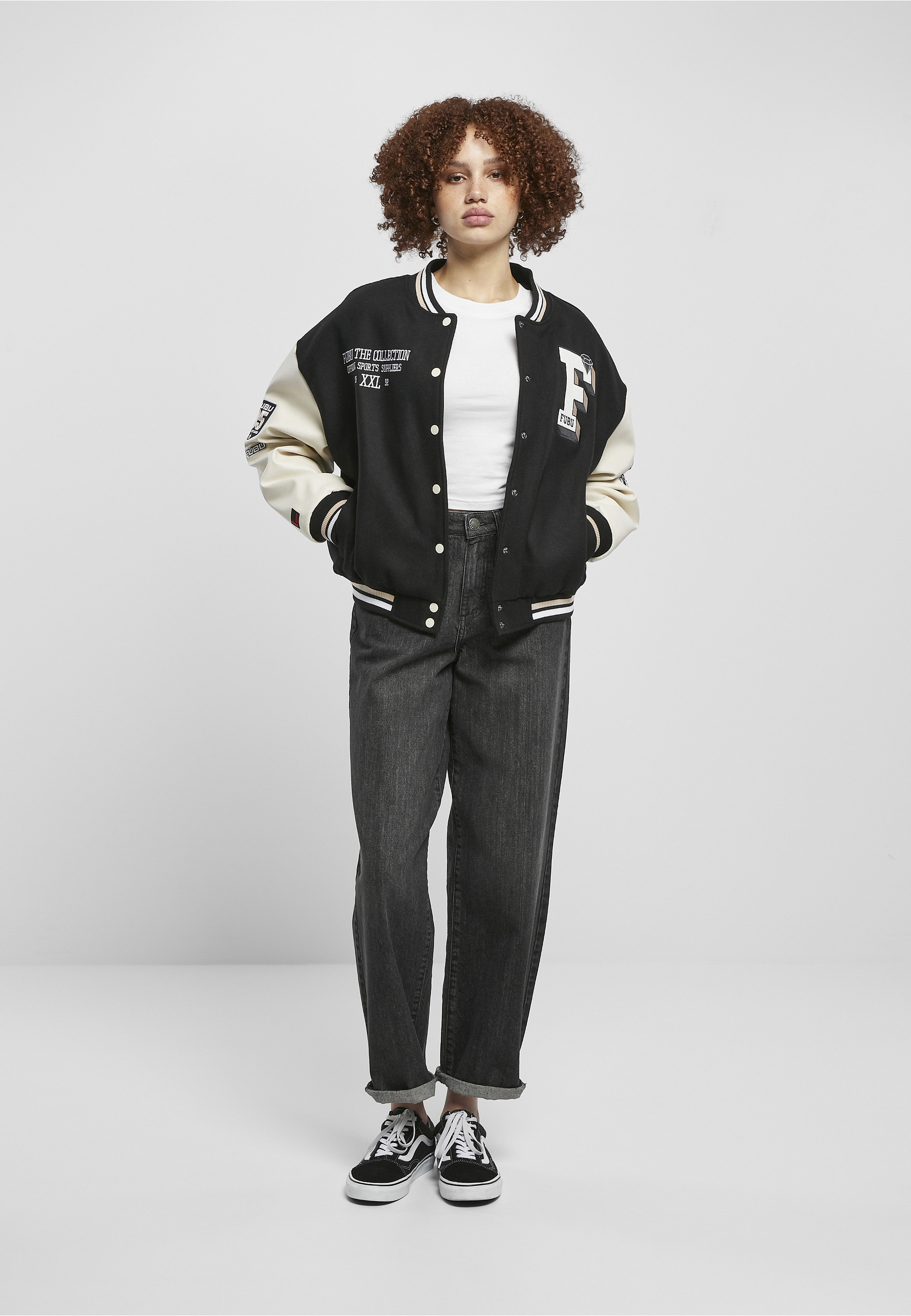 Fubu Anorak »Fubu Damen FW231-017-1 FUBU College Varsity Jacket« 1 Stk. tlg. ohne Kapuze