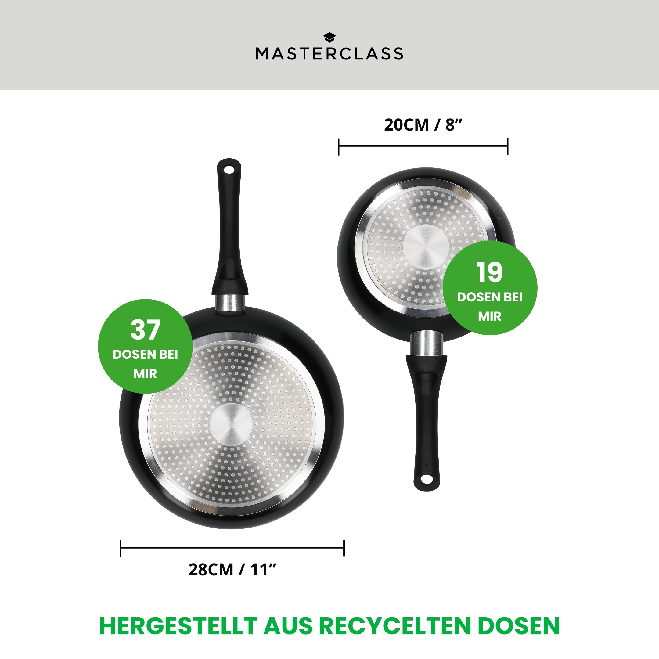 Master Class Pfannen-Set »MasterClass Can-to-Pan Ceramic«, Aluminium, (Set, 2 tlg.), Induktion