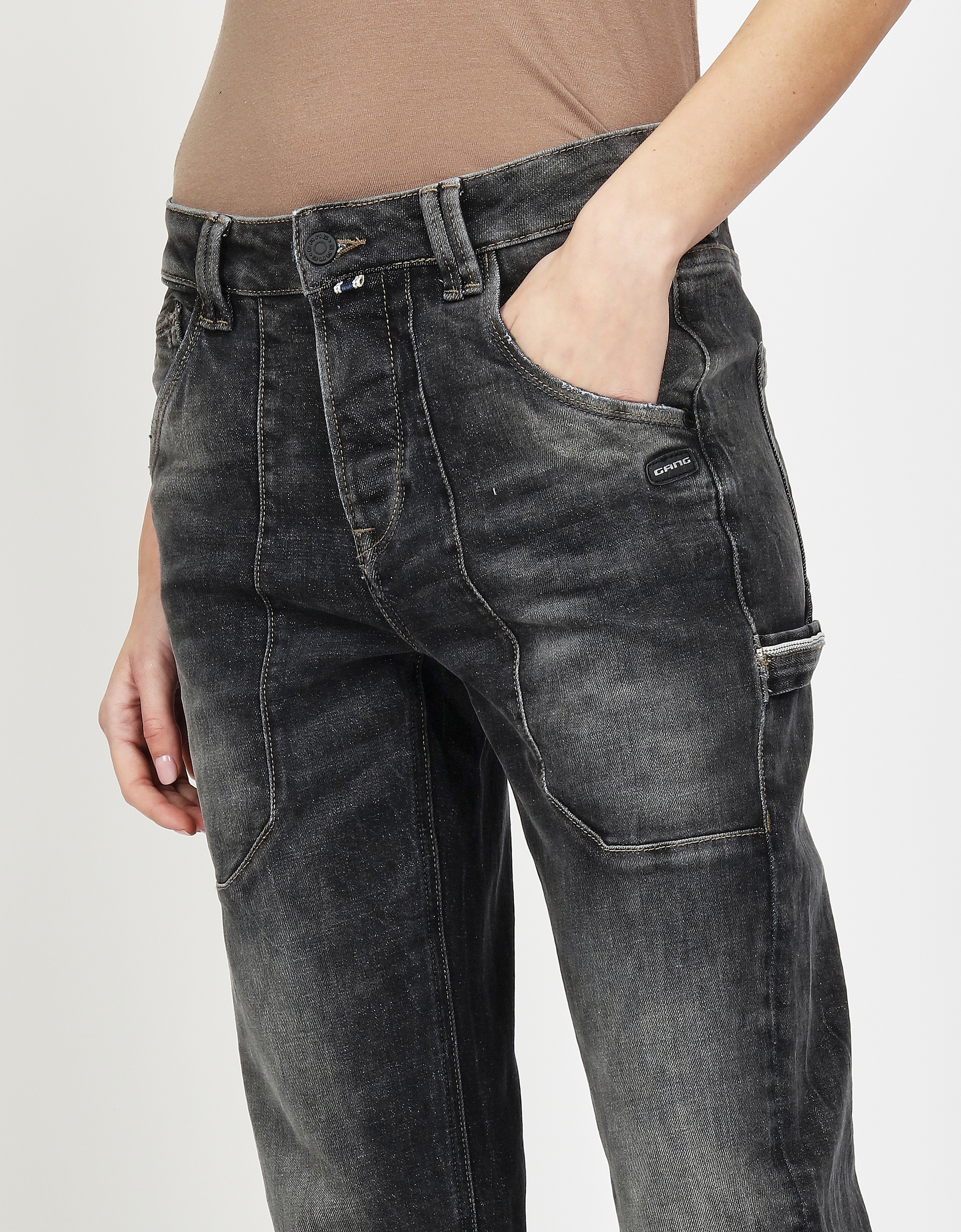 GANG Straight-Jeans »94THELMA WORKER«, mit aufgesetzten Taschen und typischen Workerdetails