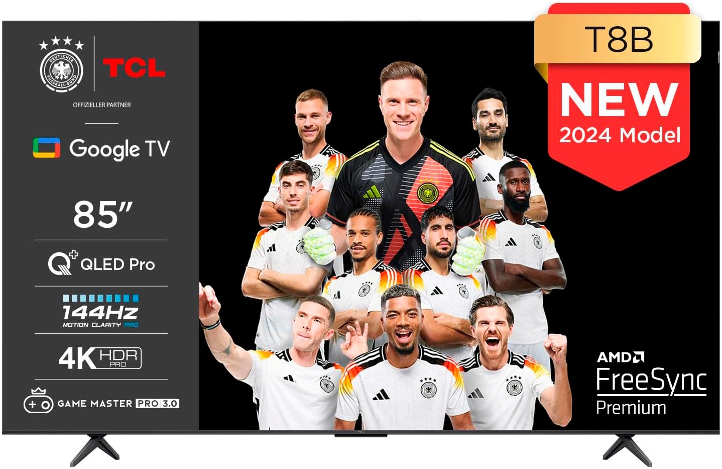 TCL QLED-Fernseher »85T8BX1« 4K Ultra HD S...