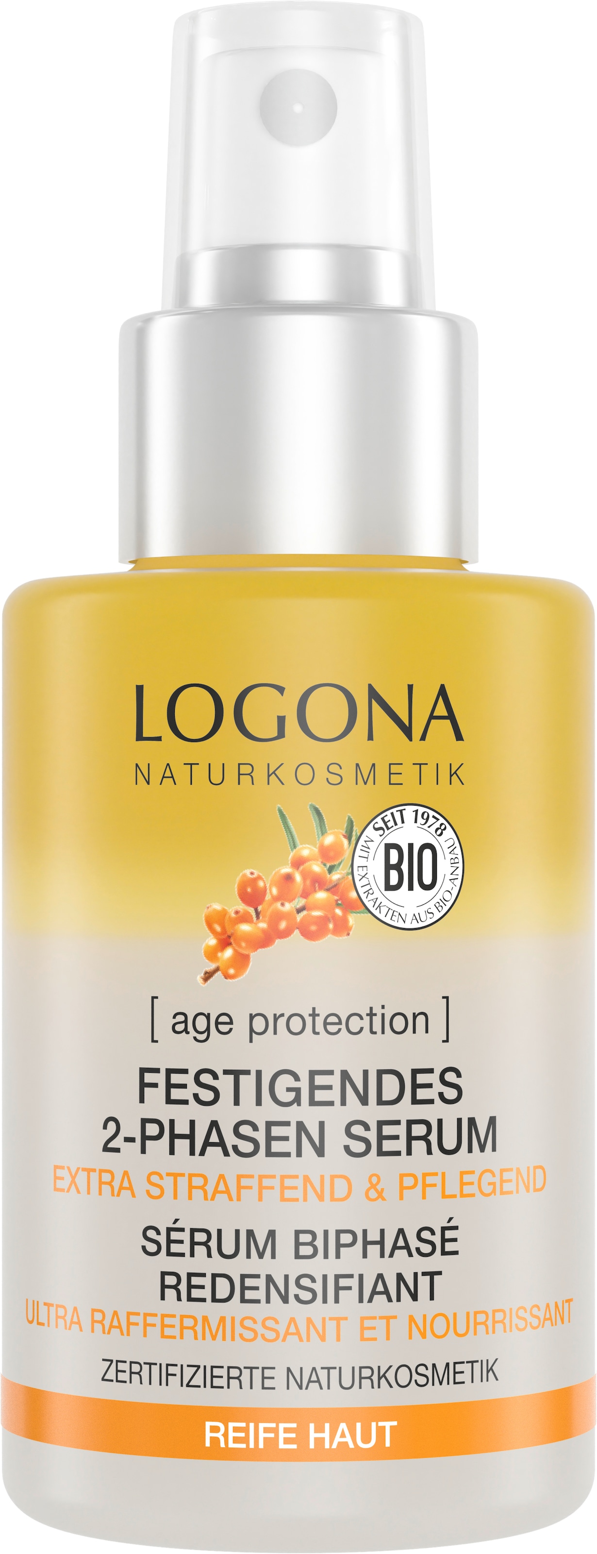 LOGONA Anti-Falten-Serum »age protection Festigendes 2-Phasen-Serum« Anti-Falten-Serum, für reife Haut, aufpolsternd, feuchtigkeitsspendend