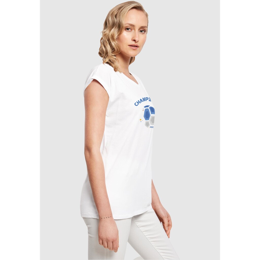 Merchcode T-Shirt »Merchcode Damen Ladies Argentina Champions Extended Shoulder Tee«, (1 tlg.)