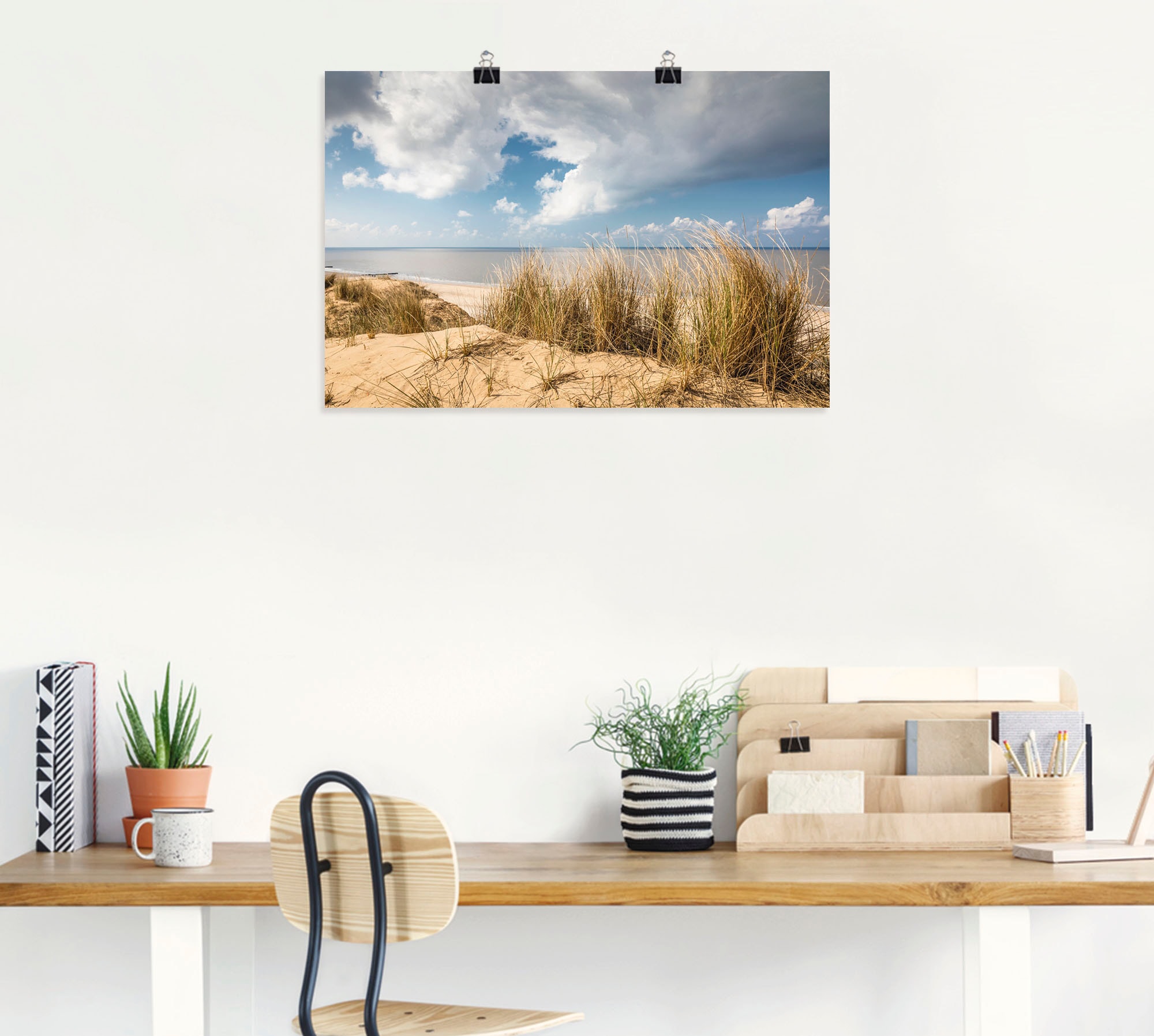 Artland Wandbild »Weg durch die Dünen am Roten Kliff«, Strandbilder, (1 St.), als Alubild, Outdoorbild, Leinwandbild, Poster in verschied. Größen