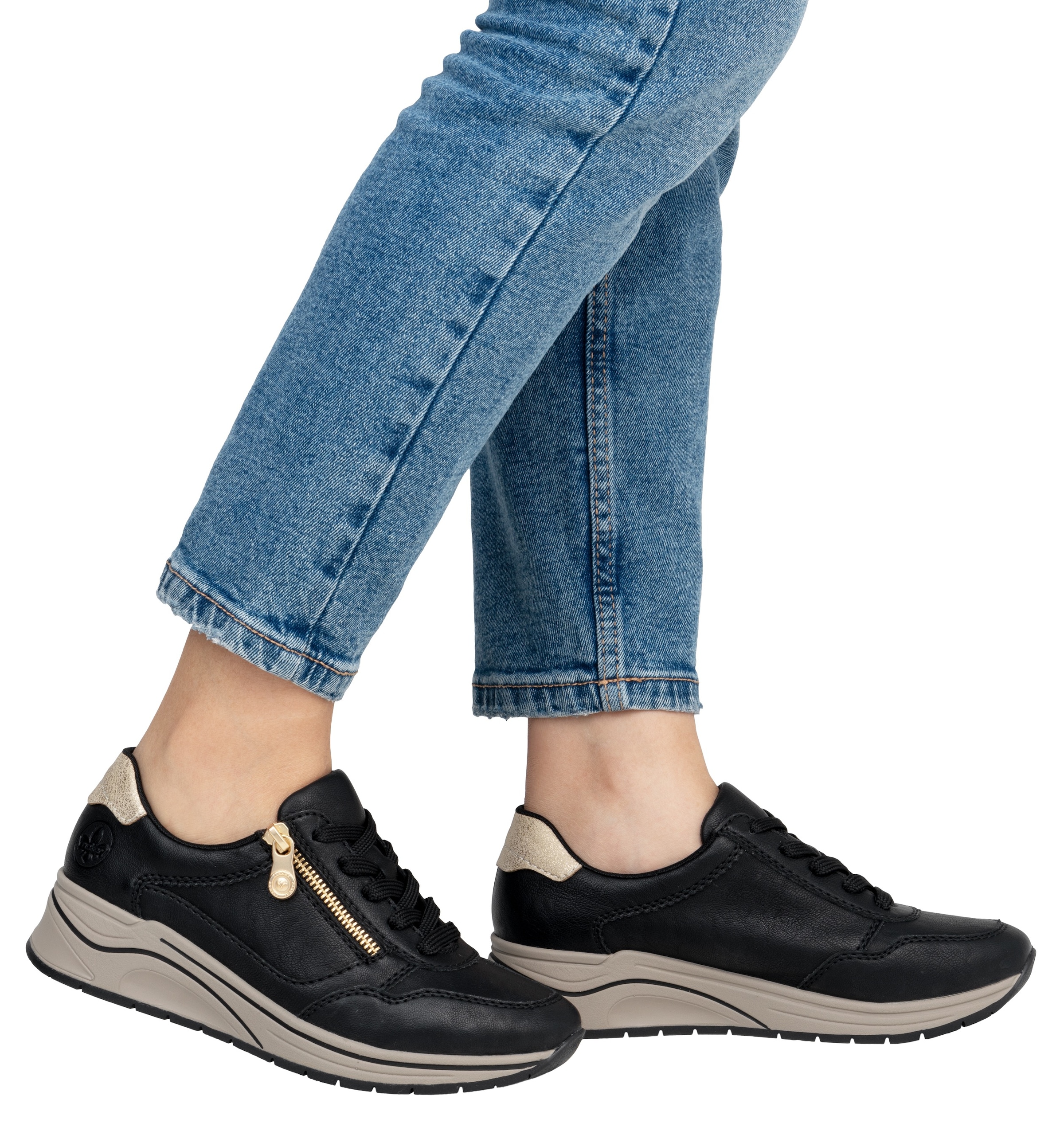 Rieker Keilsneaker, Halbschuh, Schnürschuh, Freizeitschuh mit Soft-Einlage