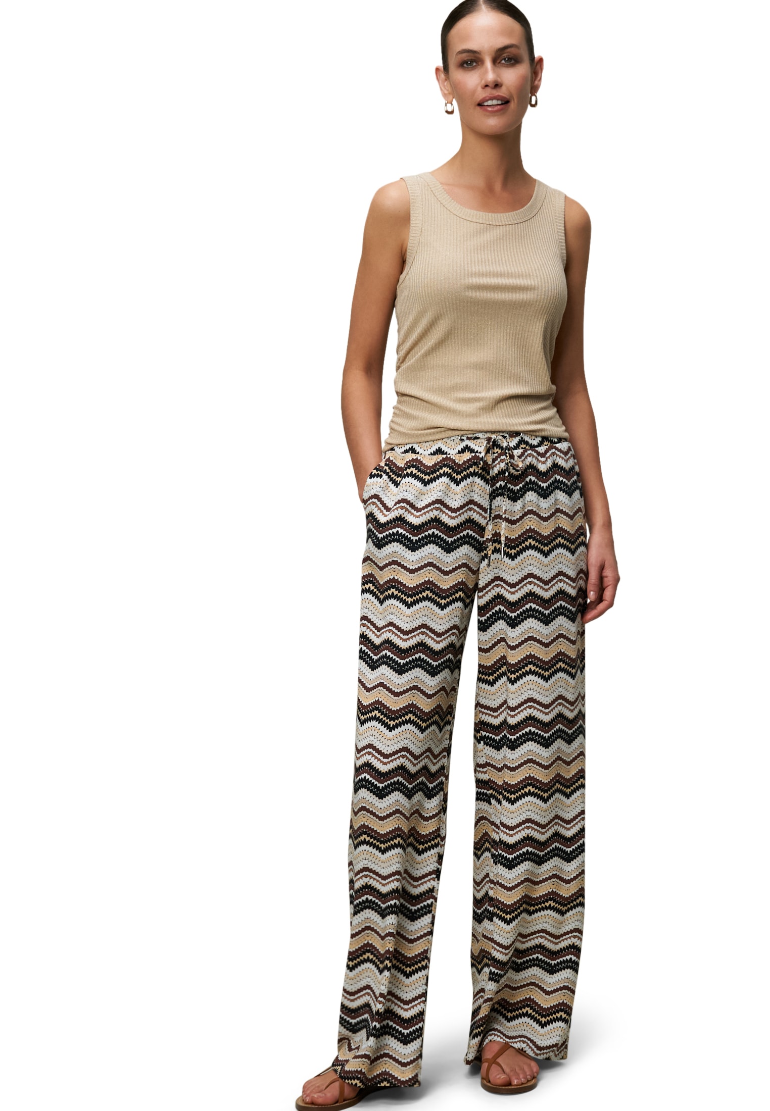 Zero Tanktop »zero Top mit Glitzer«, drapiert /gerafft