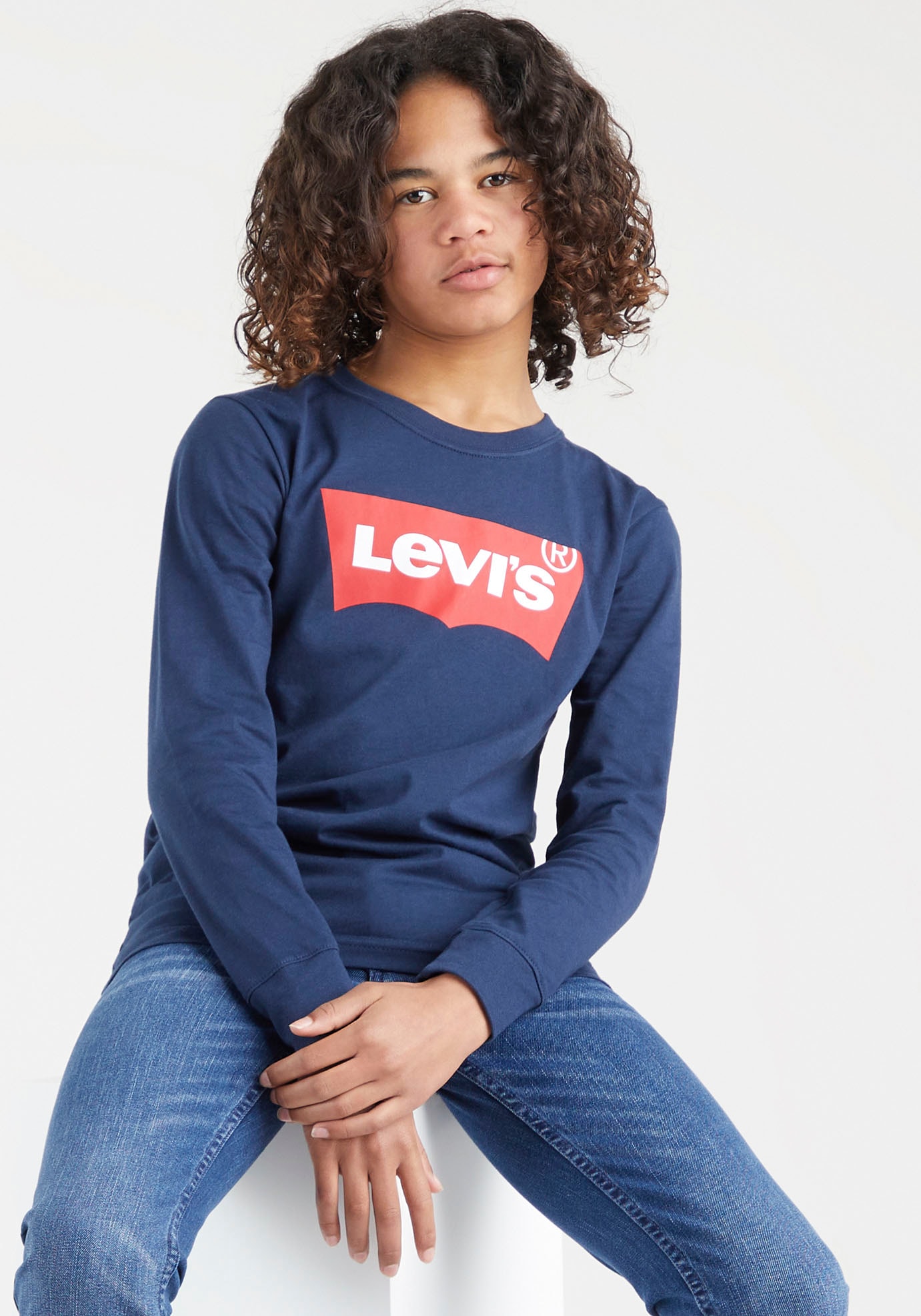 Levis Kids Langarmshirt "L/S BATWING TEE" mit Logo Print for BOYS