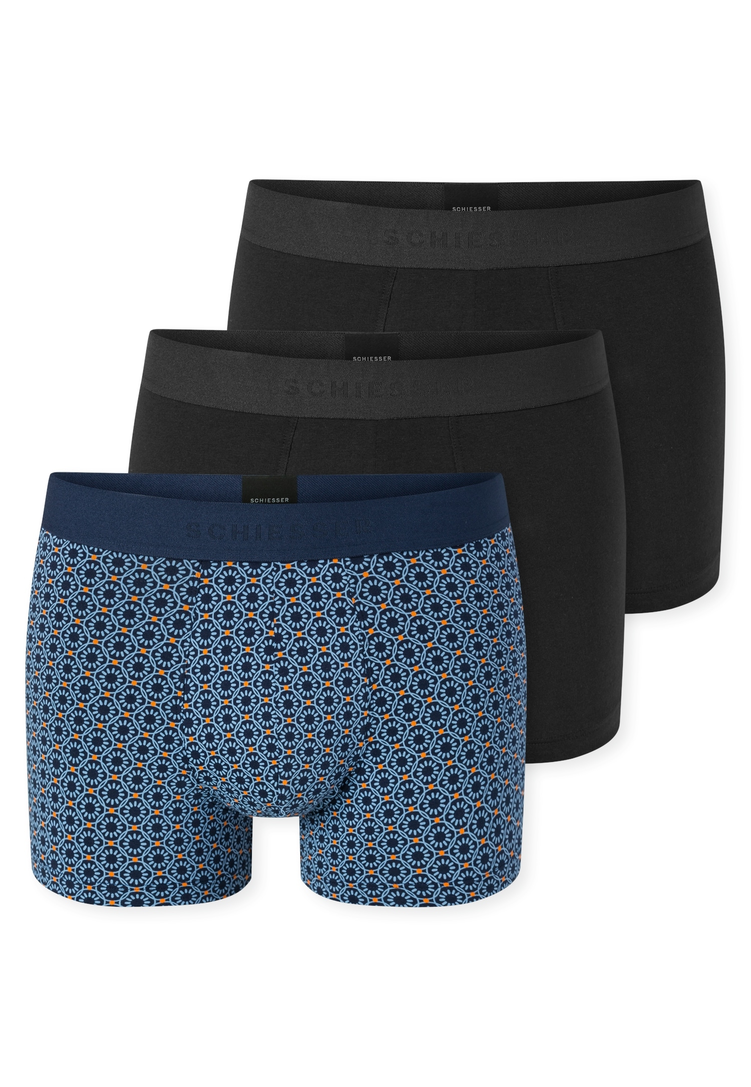 Schiesser Boxer "95/5 Multipacks" 3er Pack, ohne Eingriff, softer Logo-Webg günstig online kaufen