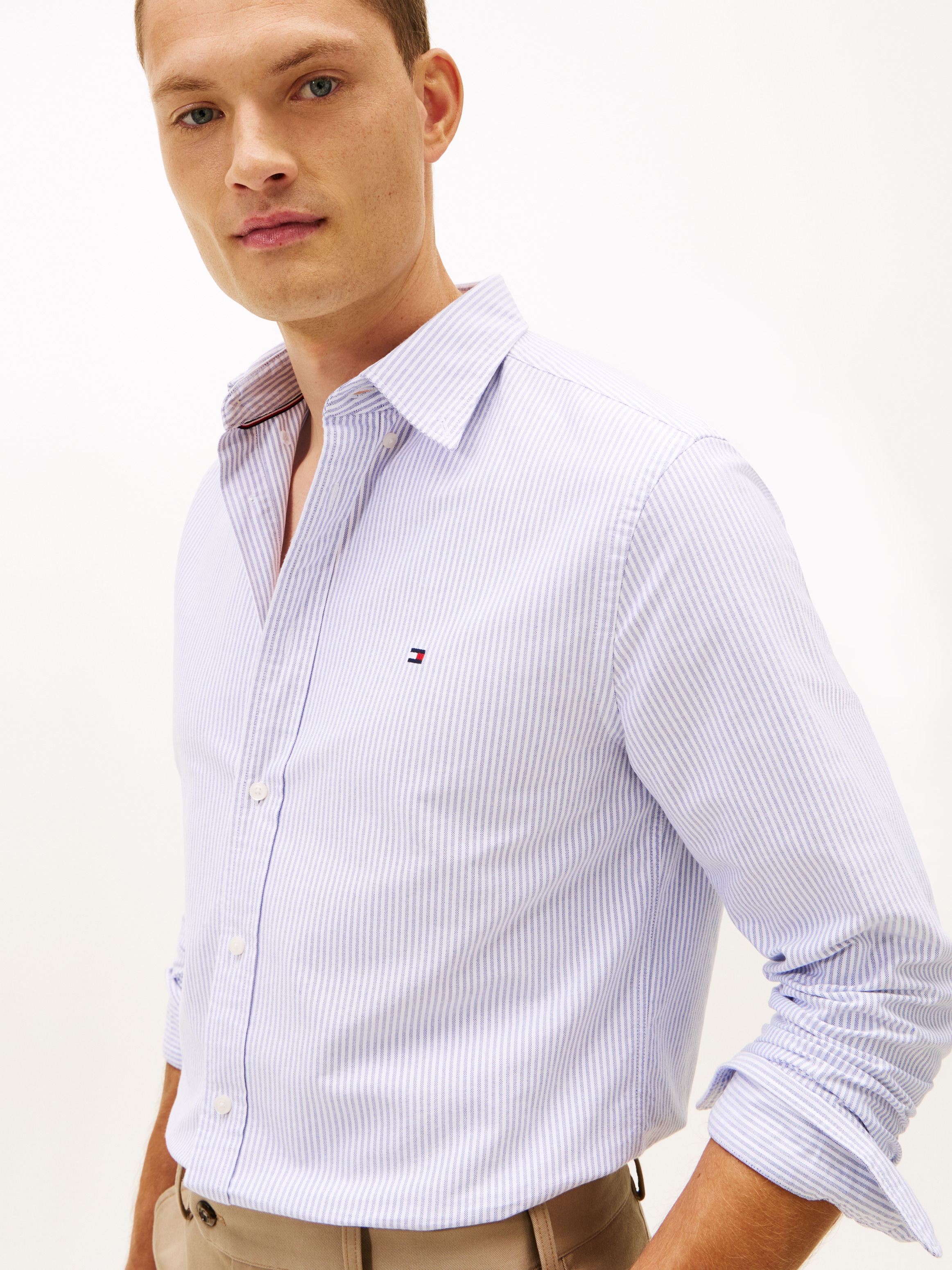 Tommy Hilfiger Langarmhemd »HERITAGE OXFORD STRIPE Regular Fit SHIRT« Regular Fit Oxford Casual