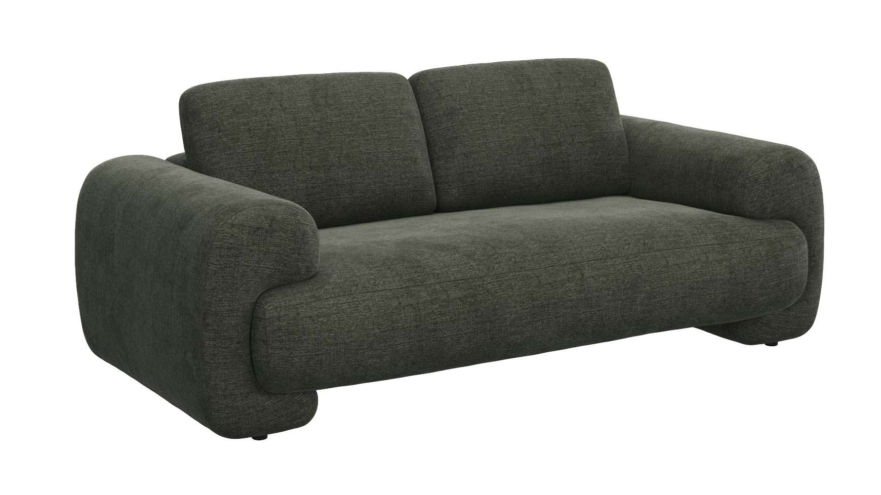 FLEXLUX 2,5-Sitzer »Molino Designsofa, Polstersofa, Einzelsofa, Couch«, Kaltschaum & Stahl-Wellen für erstklassigen Sitzkomfort, Füsse Schwarz
