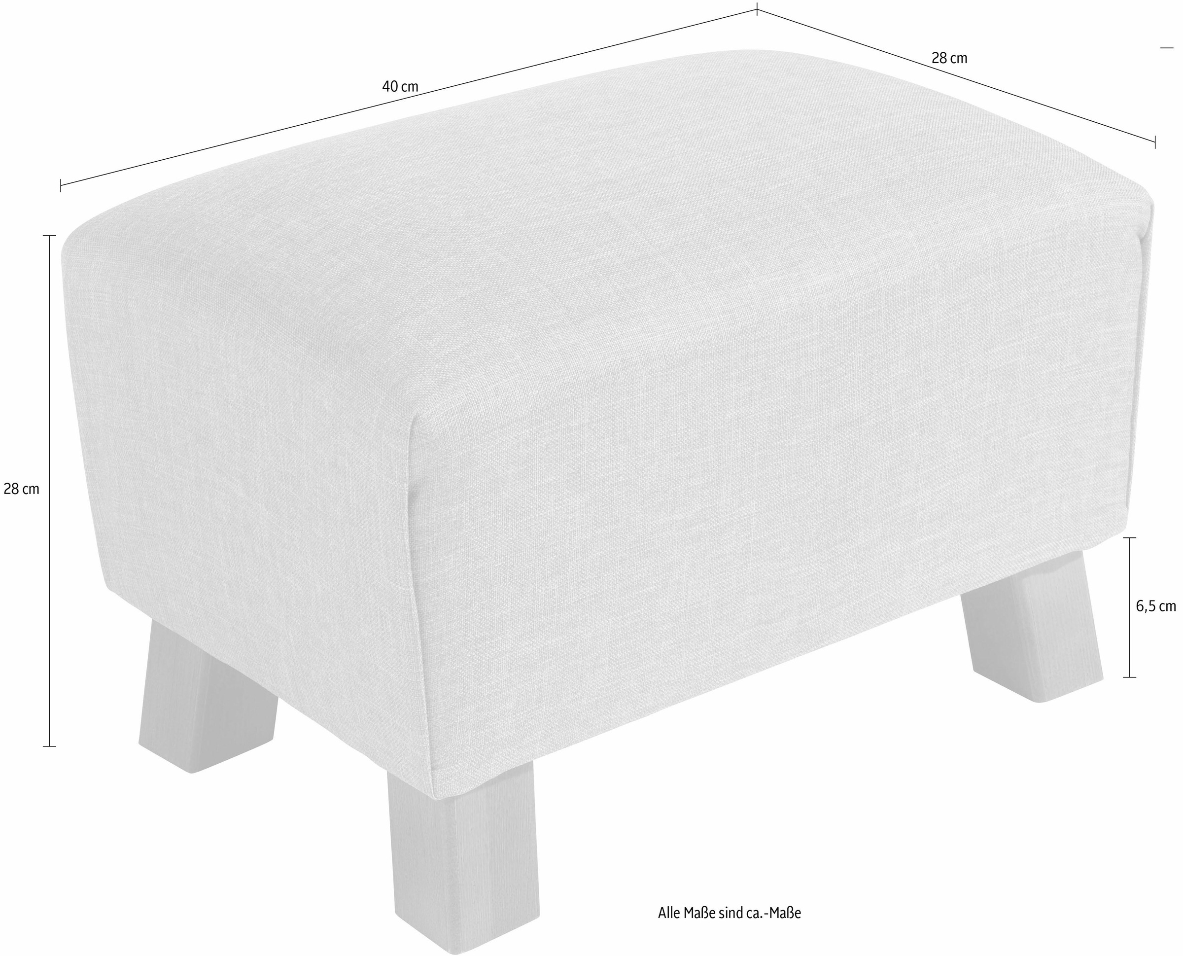 Max Winzer® Fußhocker »Footstool«, Minihocker Breite 40 cm