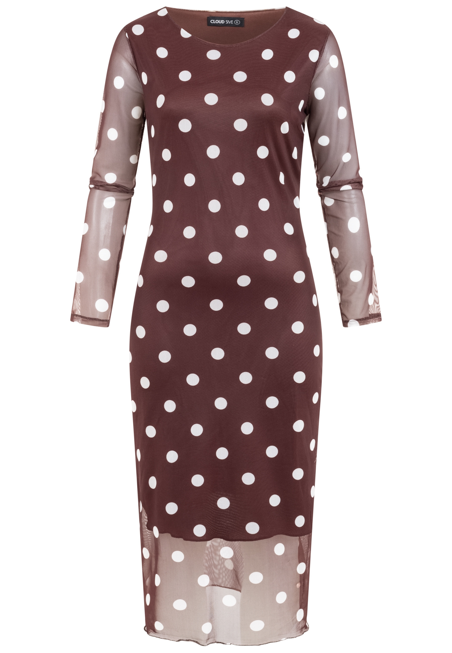 CLOUD 5IVE A-Linien-Kleid "CLOUD 5IVE Long-sleeve Dress Polka Dots" 1 tlg.