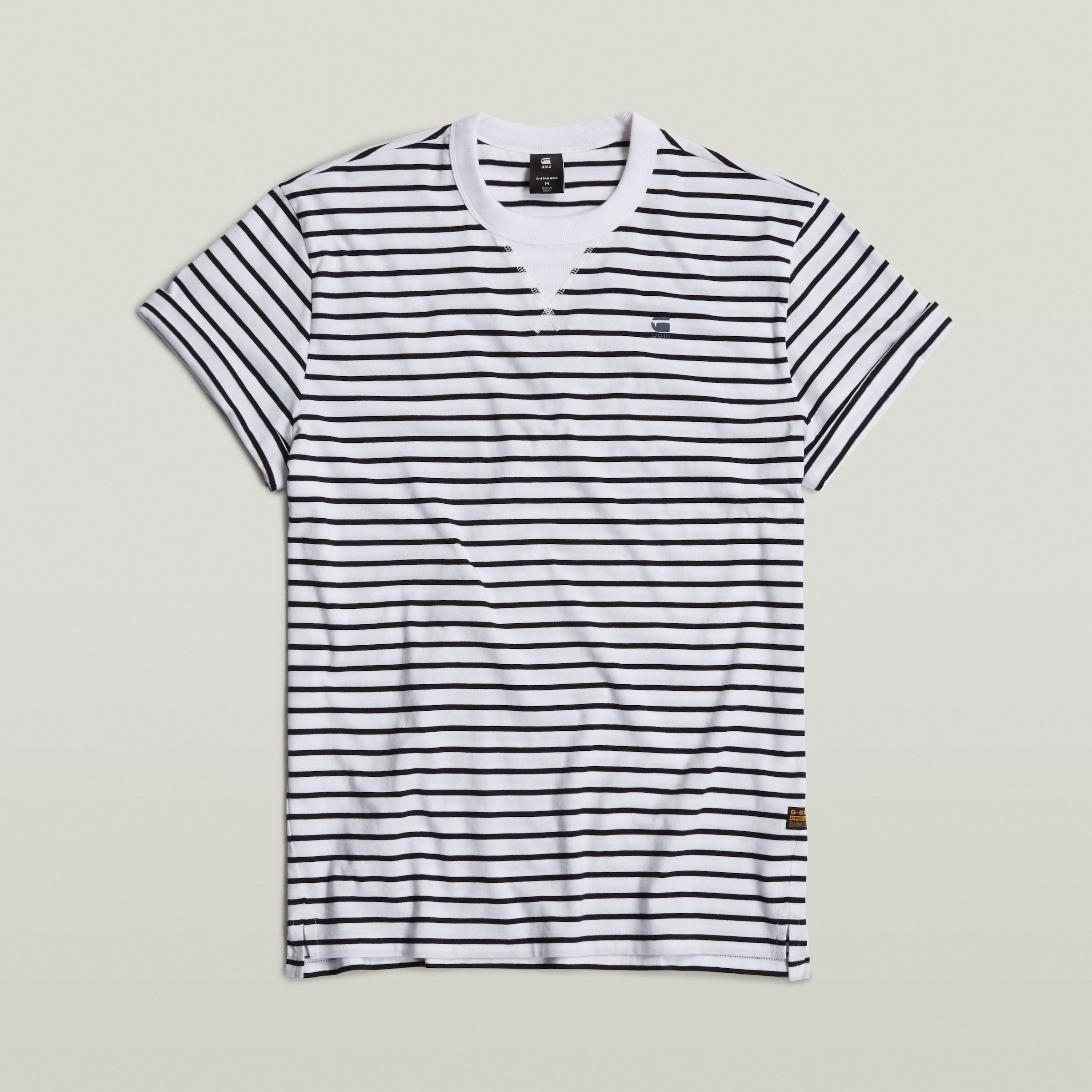 G-STAR T-Shirt »Nifous«, Rundhals, mit Rippeinsatz