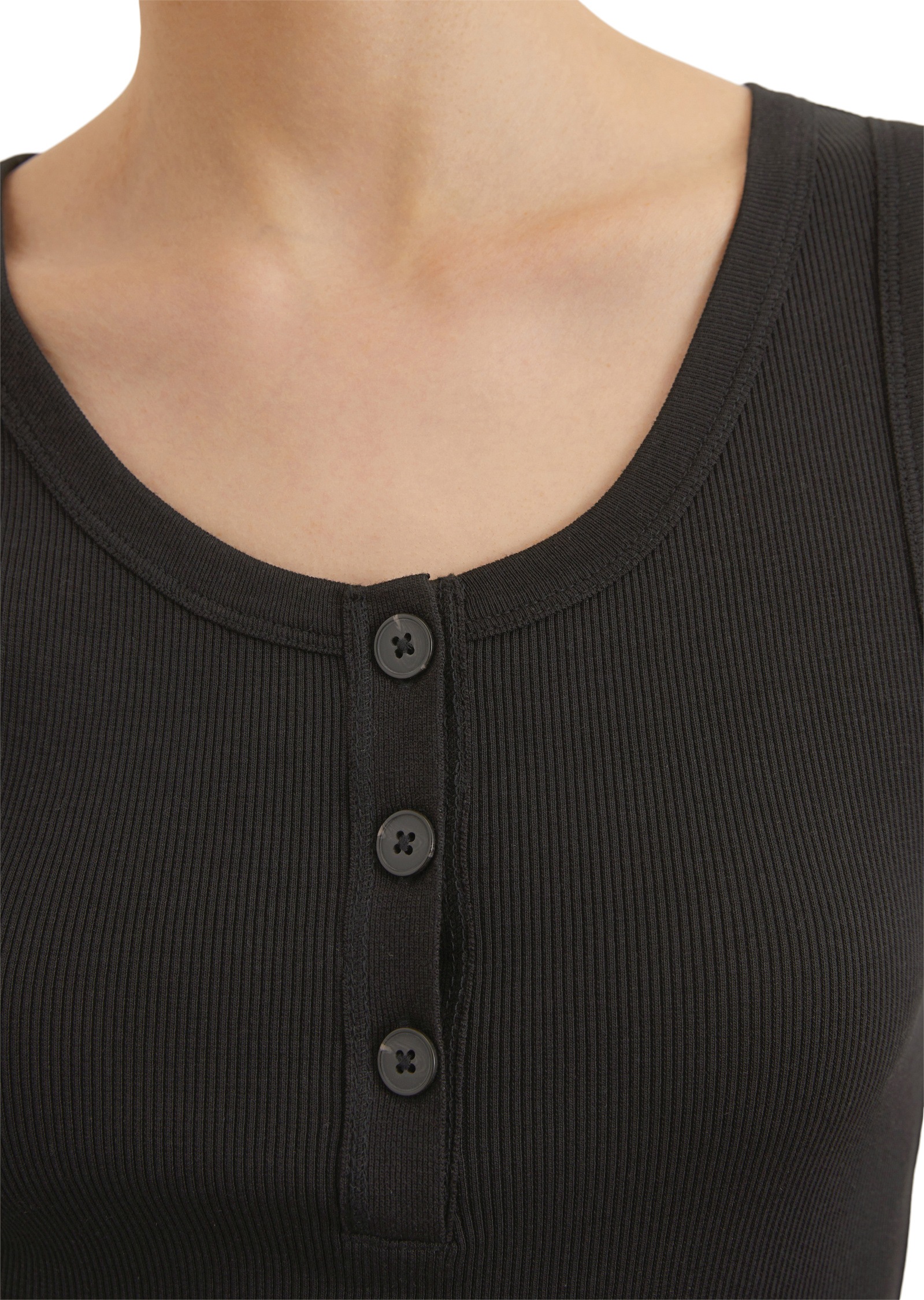 Marc O'Polo T-Shirt »aus elastischem Rippjersey«
