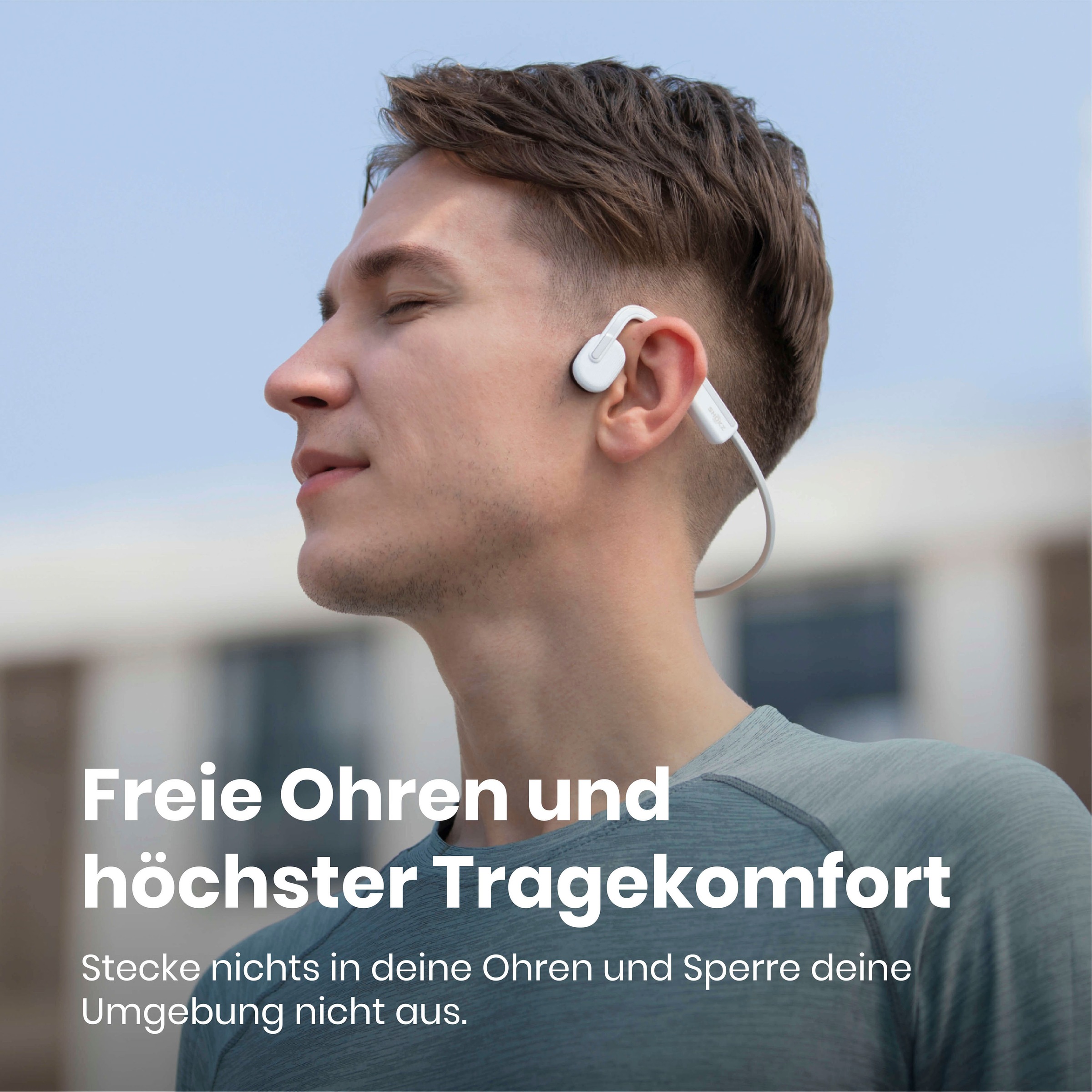 Shokz Sport-Kopfhörer »OpenMove«, Bluetooth-Wireless-A2DP Bluetooth-AVRCP Bluetooth-HFP-HSP, Noise-Cancelling-Freisprechfunktion
