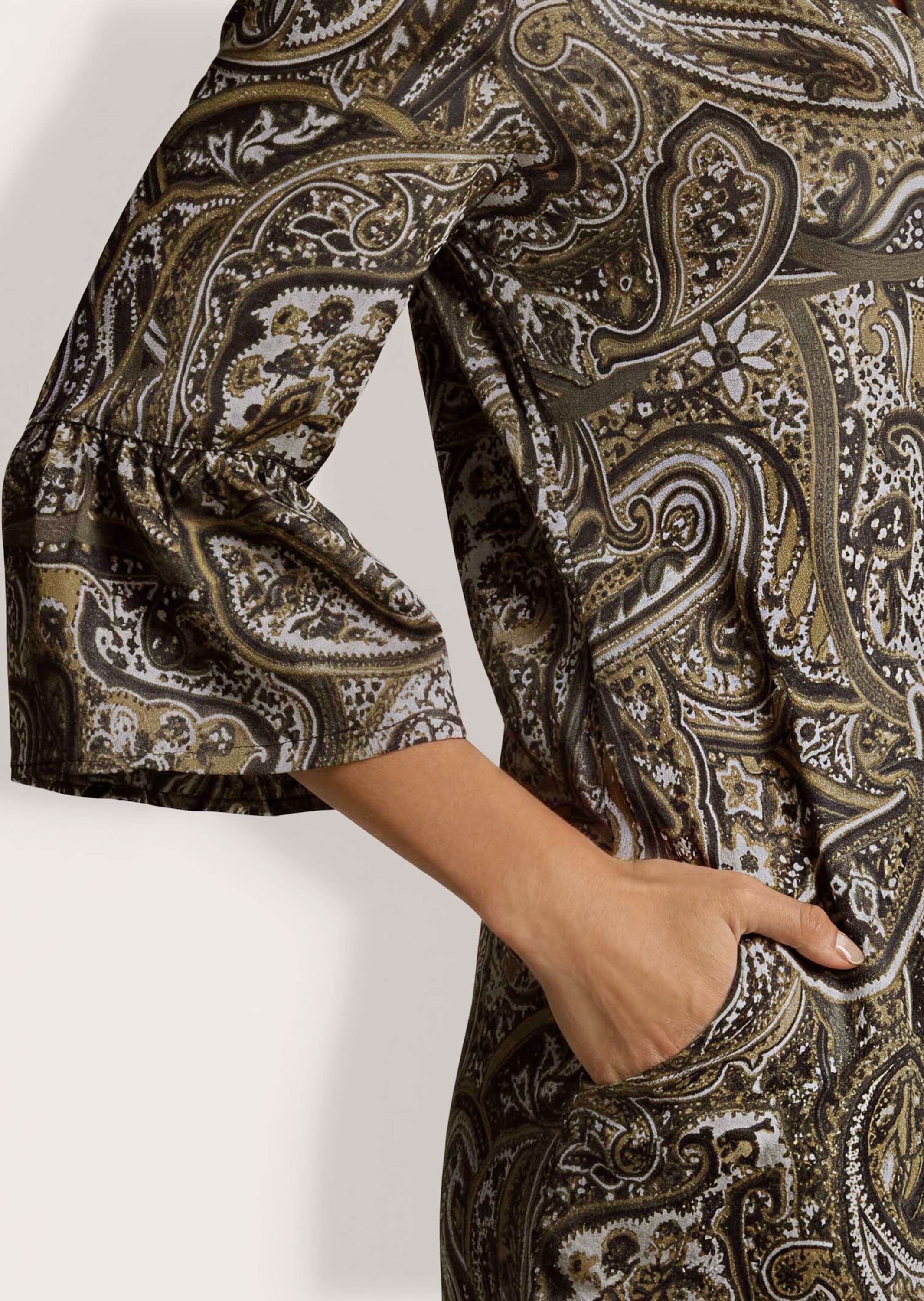 MADELEINE Midikleid »Kleid Paisley-Kleid mit Volantärmeln« Ohne Tasche