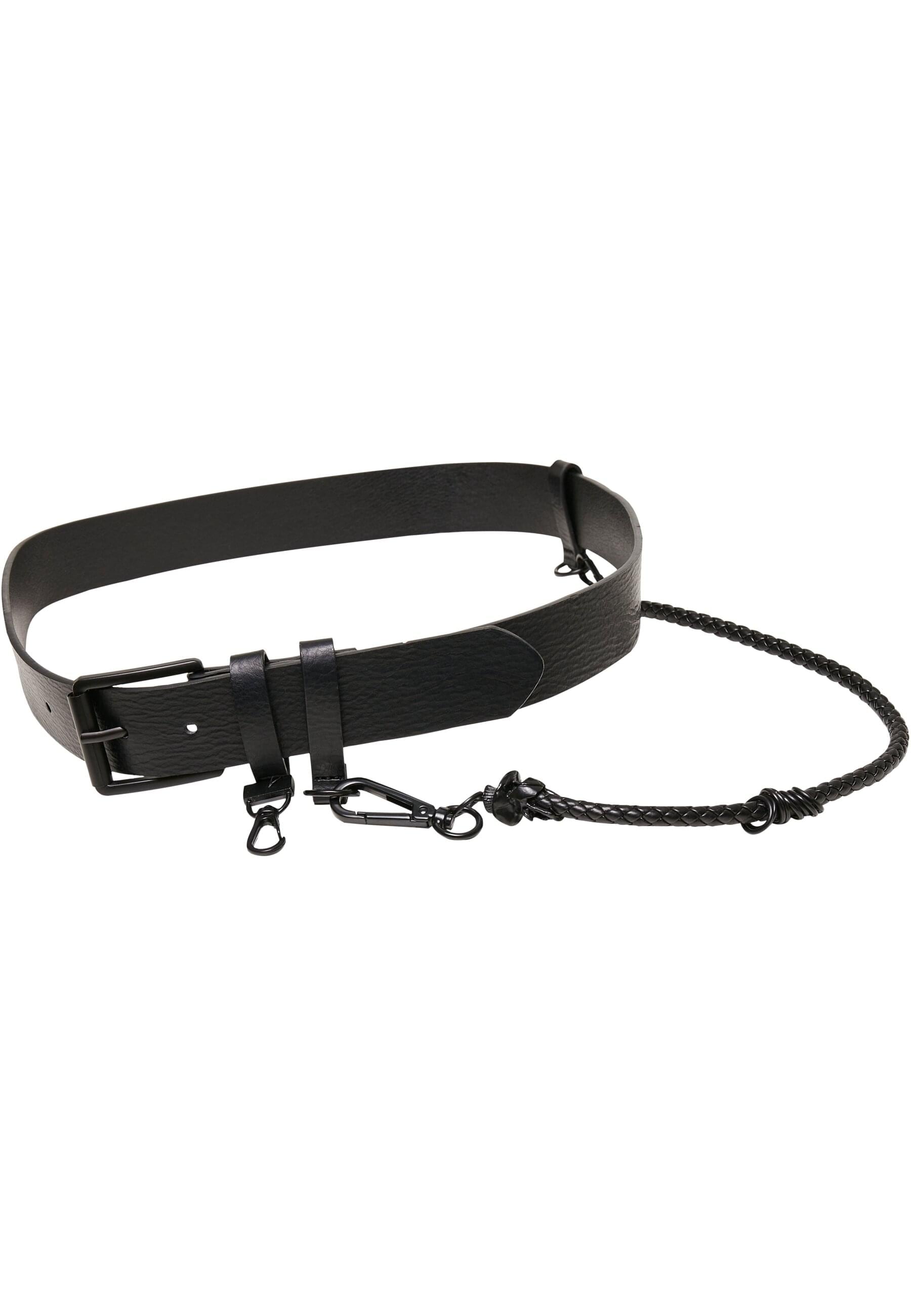 URBAN CLASSICS Hüftgürtel "Urban Classics Unisex Imitation Leather Belt With Key Chain"