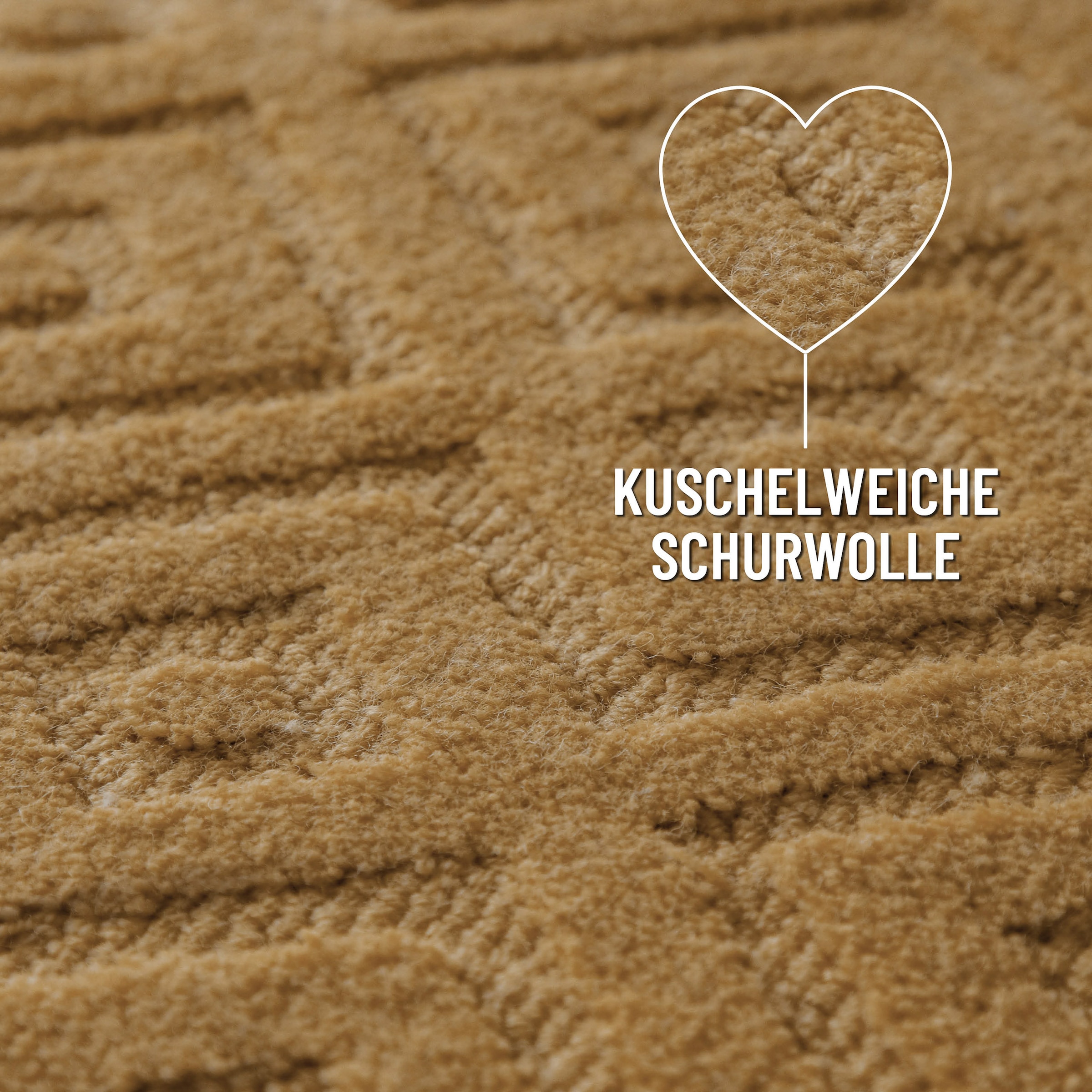 Wecon home Teppich »Castello TWO« rechteckig 7 mm Höhe Schurwolle, Kurzflor mit Hoch-Tief-Effekt, Wohnzimmer, Rautenmuster