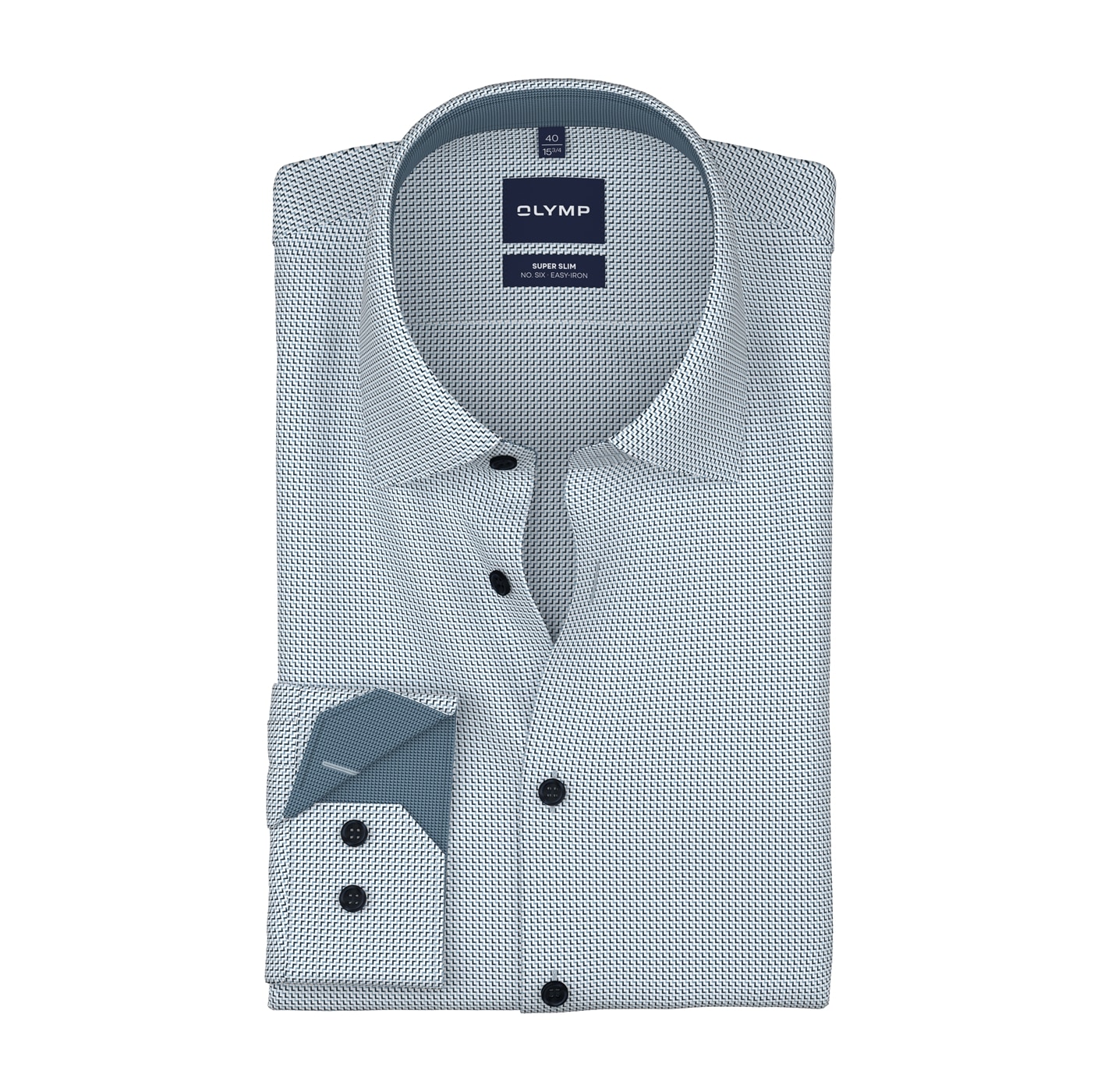 OLYMP Langarmhemd "No. Six" Businesshemd, Kentkragen, Super Slim