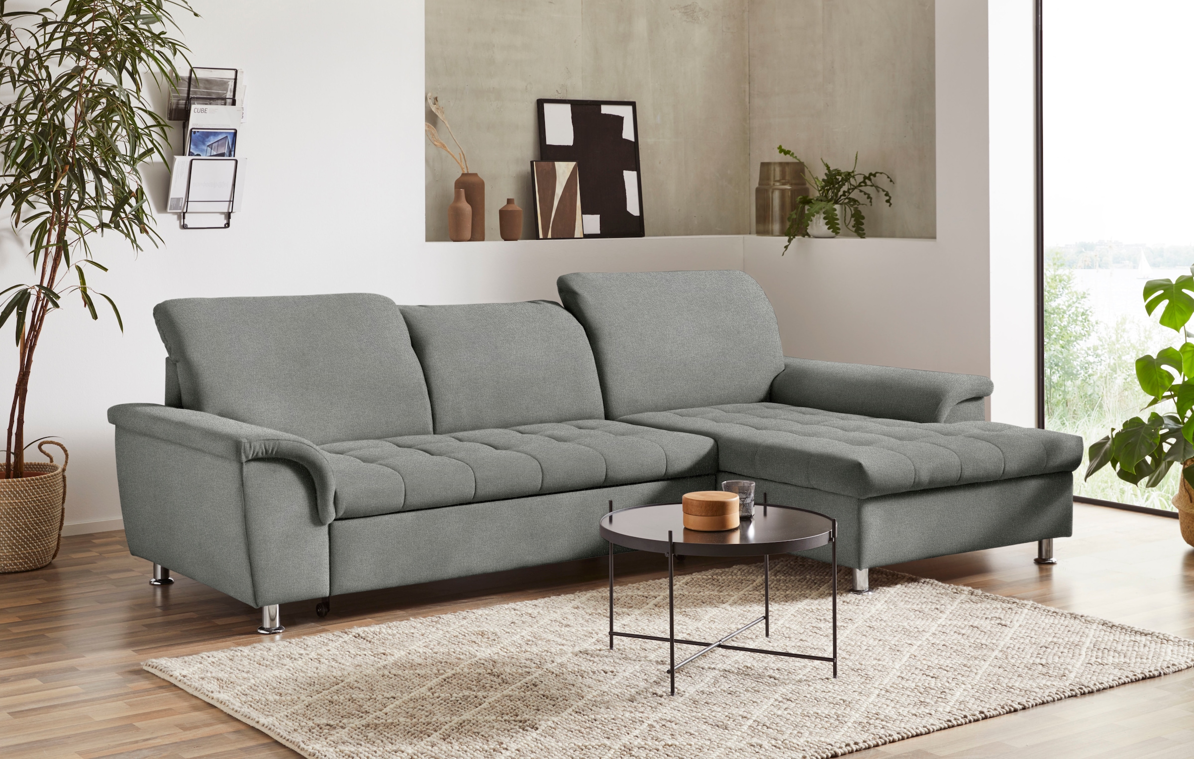 DOMO collection Ecksofa »Franzi L-Form«, wahlweise mit Kopfteilverstellung (dann Tiefe: 170 cm)