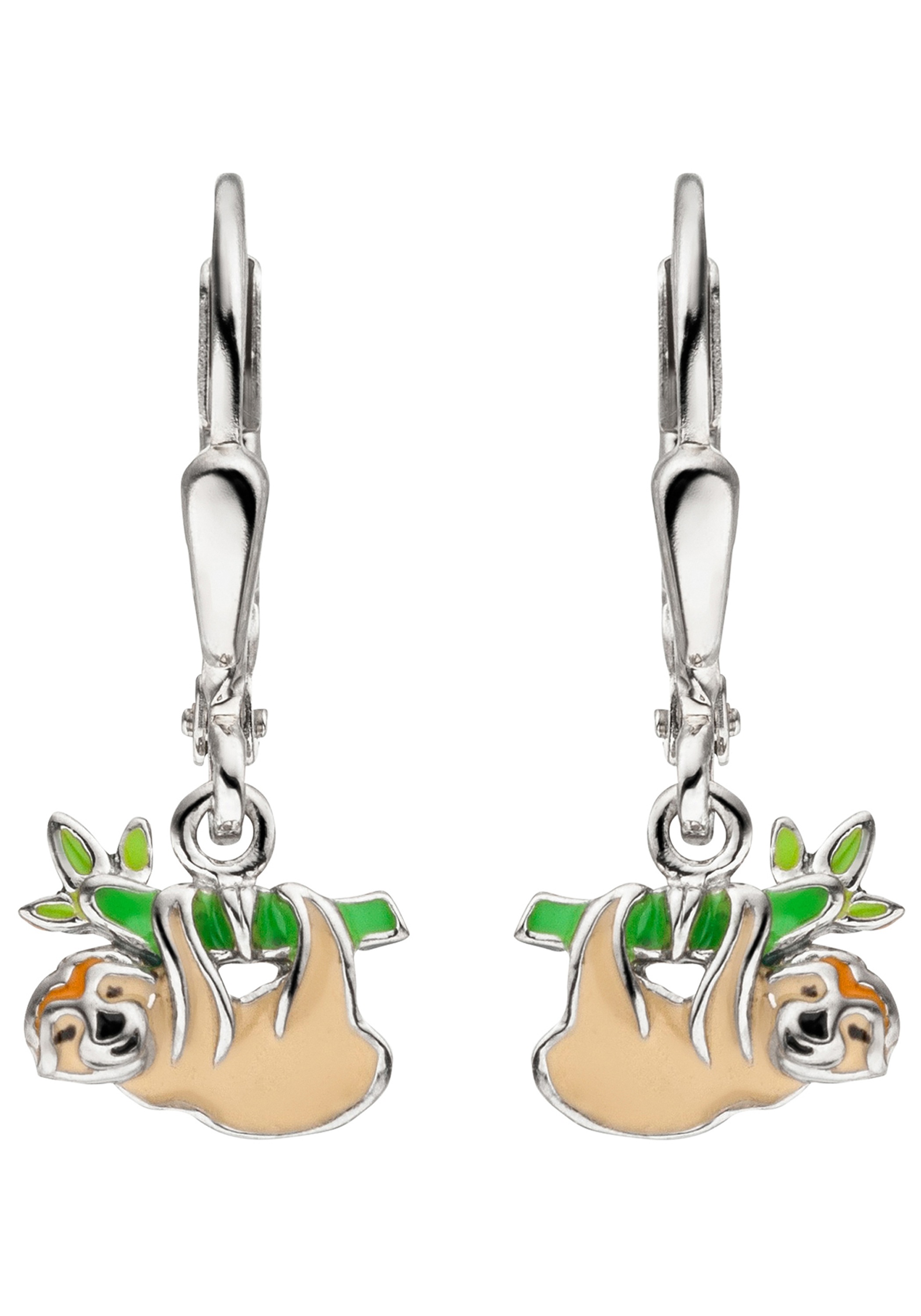 JOBO Paar Ohrhänger »Ohrringe mit Faultier-Motiv« 925 Silber rhodiniert