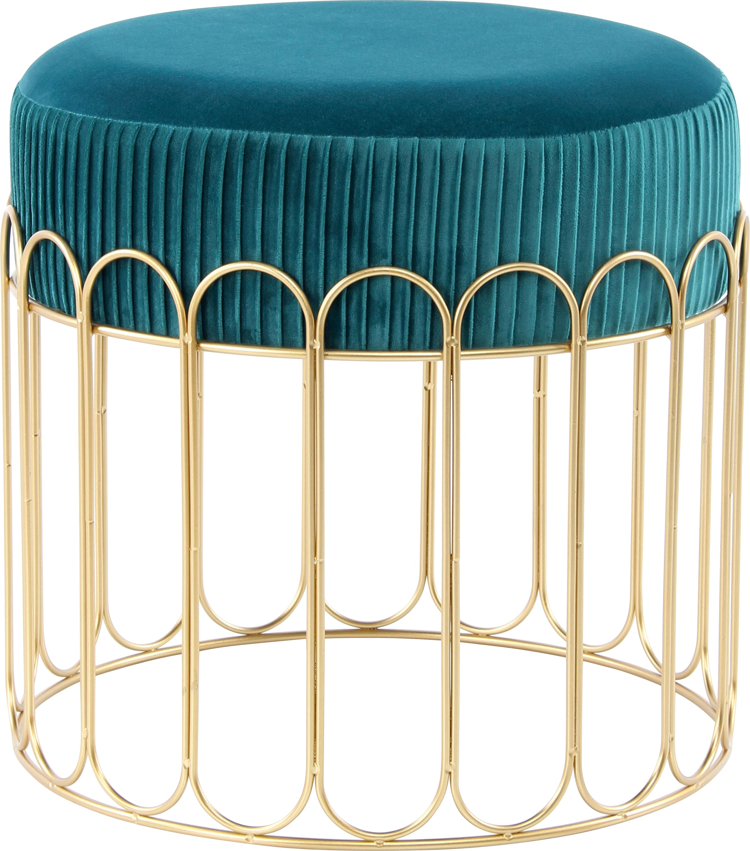 Kayoom Sitzhocker »Hocker Cleopatra 425, Design-Hocker Sitzfläche weich gepolstert«, (1 St.), samtweich, dekorativ, elegantes Design, edle Optik