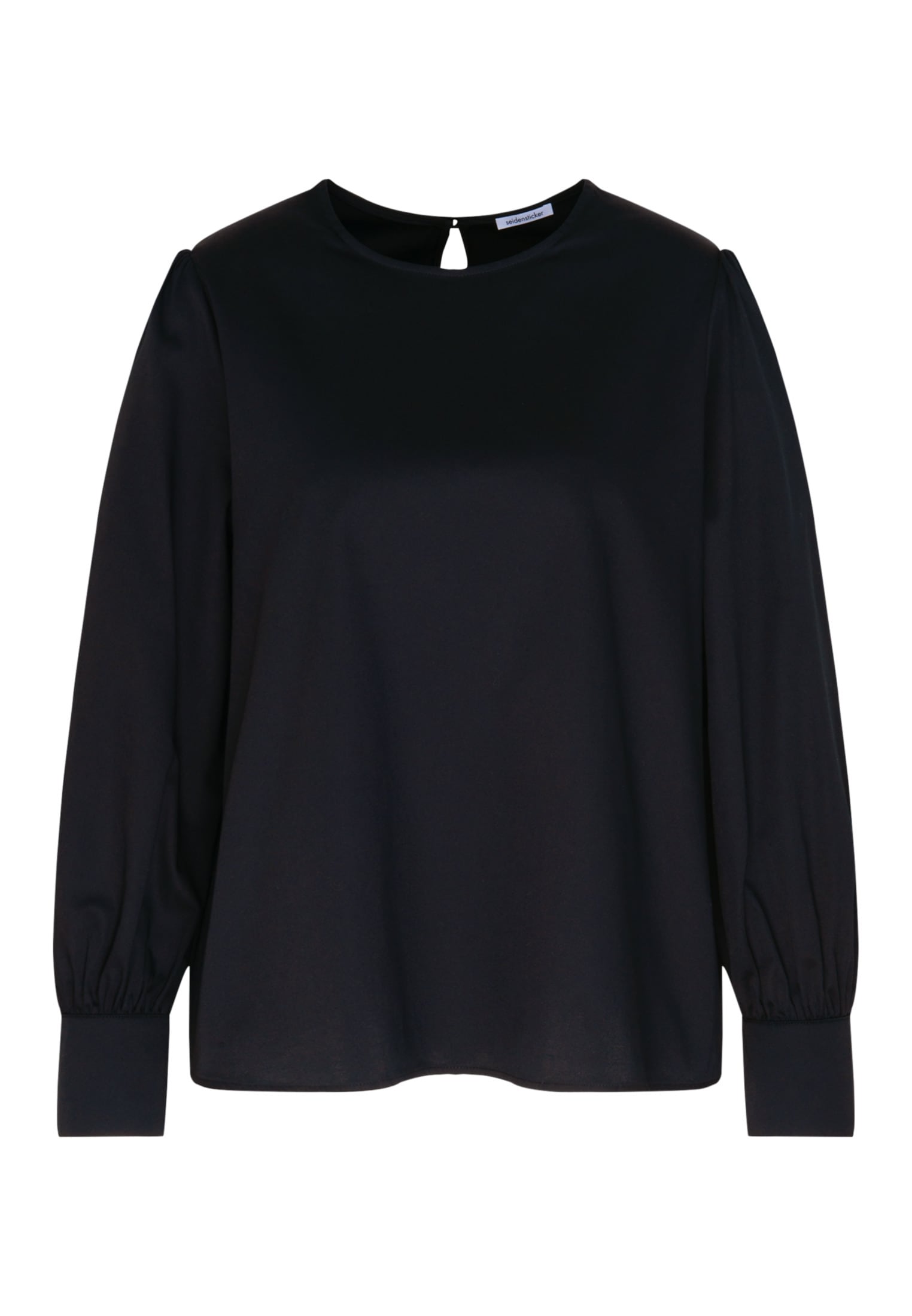 seidensticker Shirtbluse »Schwarze Rose«, Langarm Rundhals Uni
