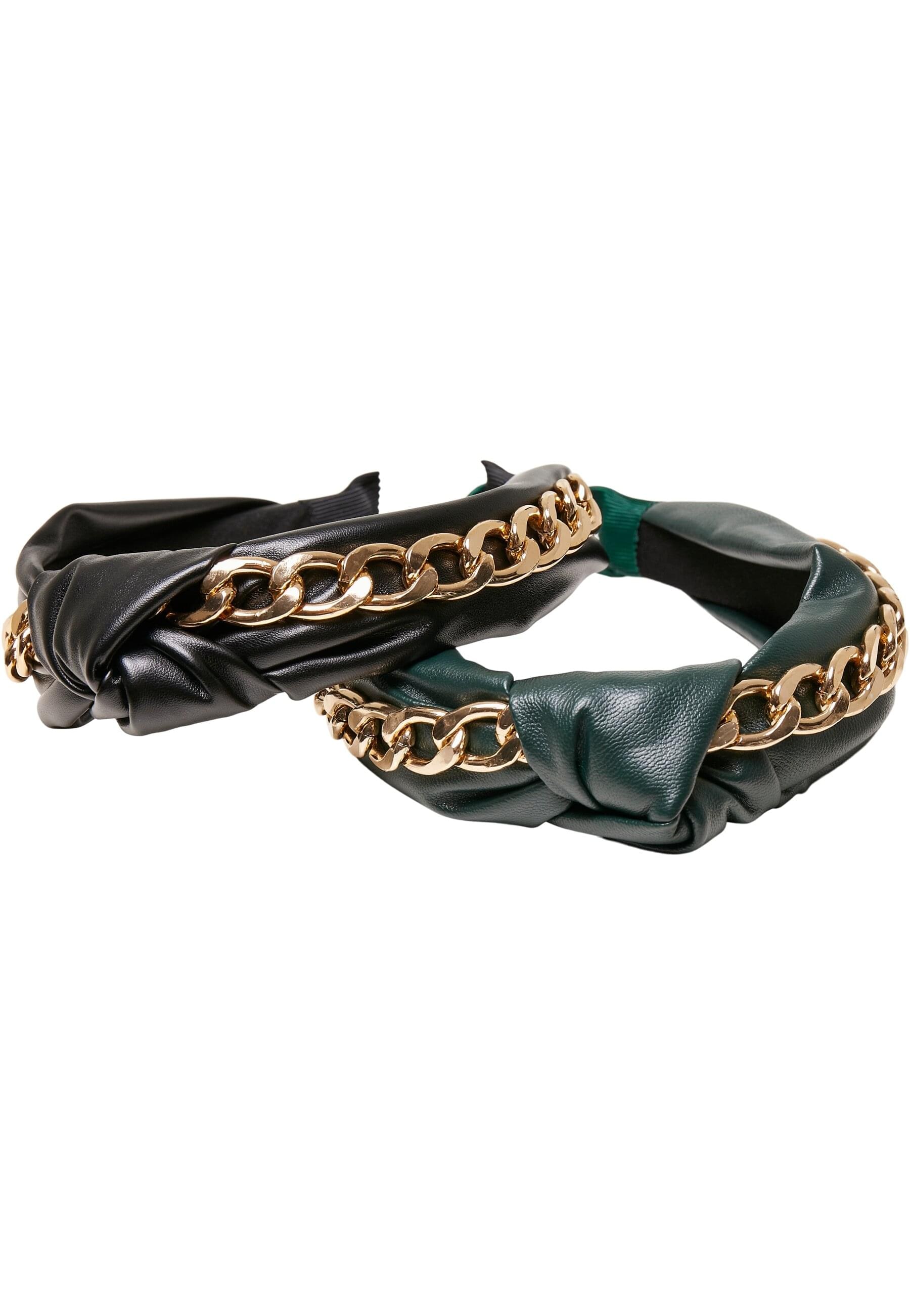 URBAN CLASSICS Schmuckset "Urban Classics Unisex Alice Band With Chain 2-Pack", (1 tlg.)