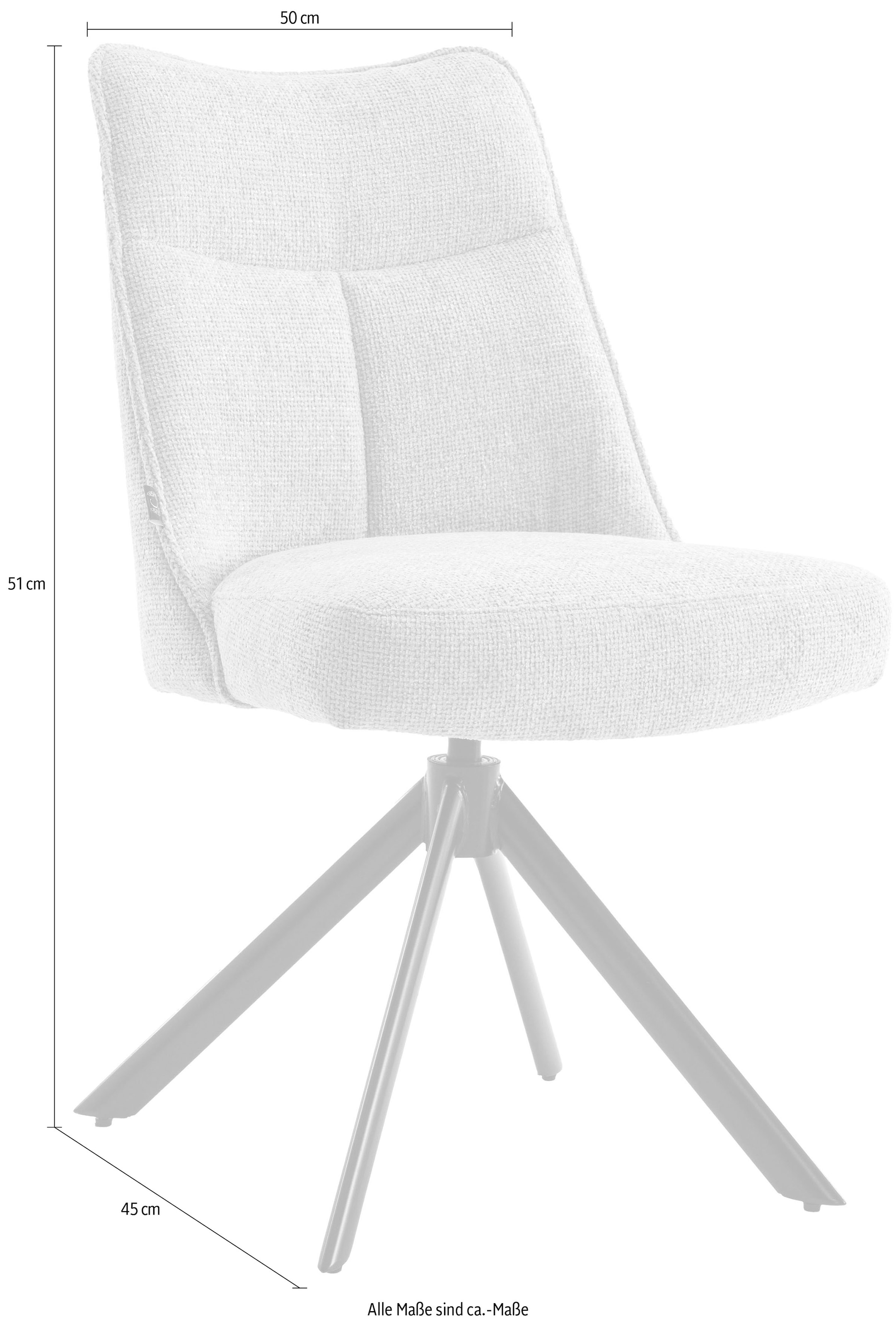 Home affaire Drehstuhl »Corda«, (Set), 2 St., Boucle, tolle Optik