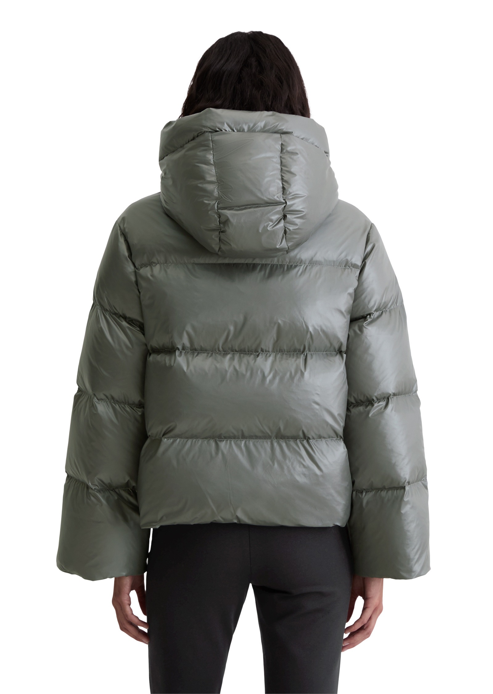 Marc O'Polo Outdoorjacke »aus glänzendem Nylon« mit Kapuze