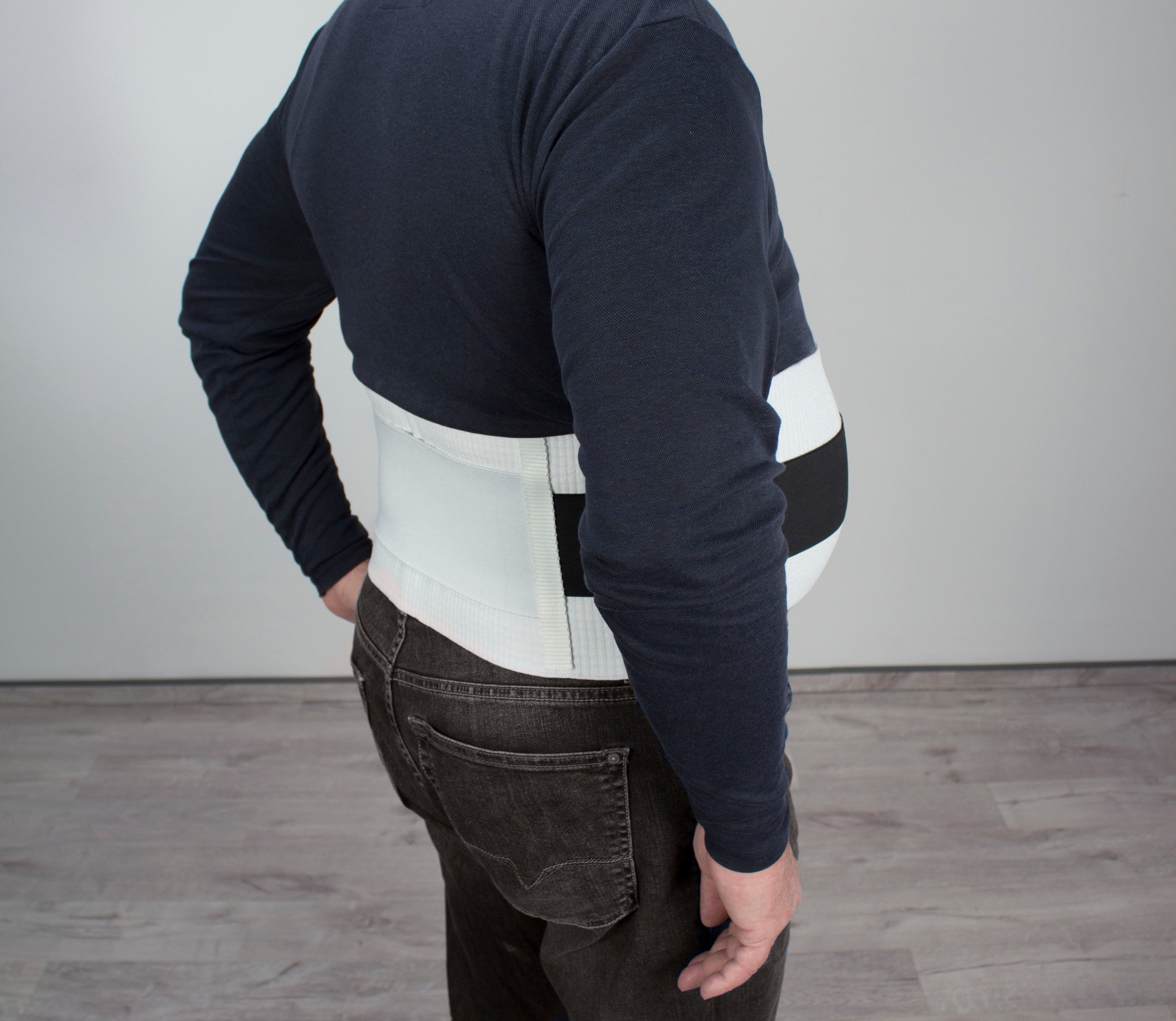 Hydas Stützbandage »XXL Bauch- und Rückenstützgürtel mit Outlast®«, Unterstützt u.a. bei Muskelschwäche, Bandscheibenbeschwerden uvm.