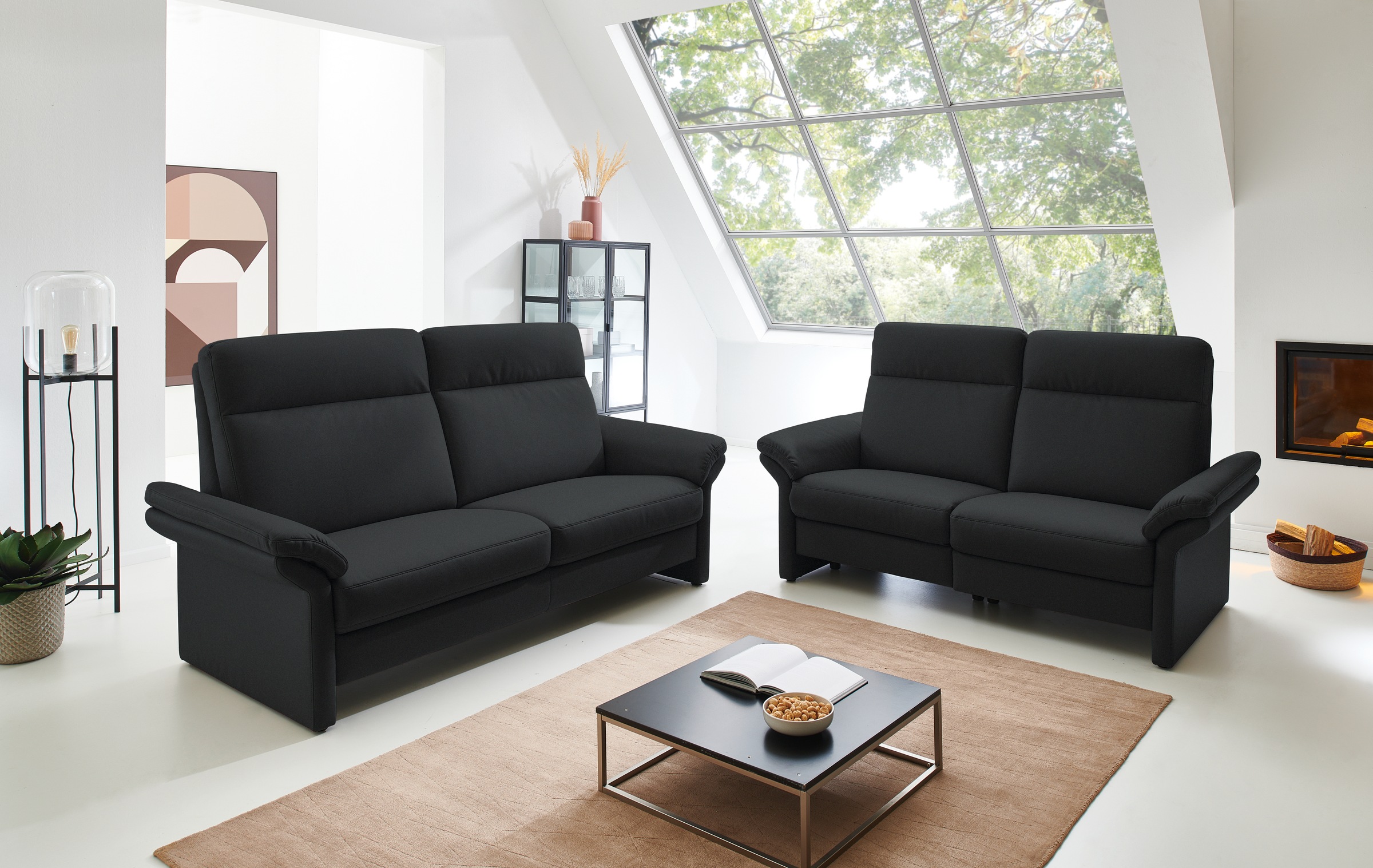 Places of Style 3-Sitzer »Senise, Breite 202 cm«, mit Armverstellung, Federkern