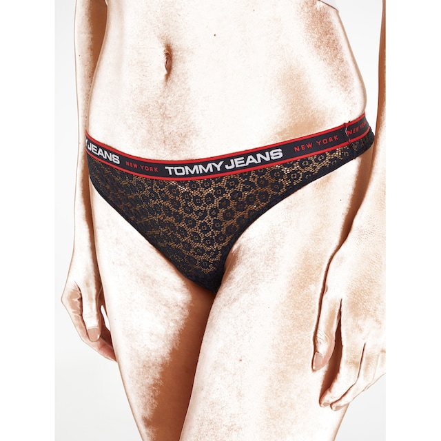 Tommy Hilfiger Underwear T-String »TJ 3P THONG LACE«, (3 St., 3er-Pack), mit  elastischem Bund | BAUR