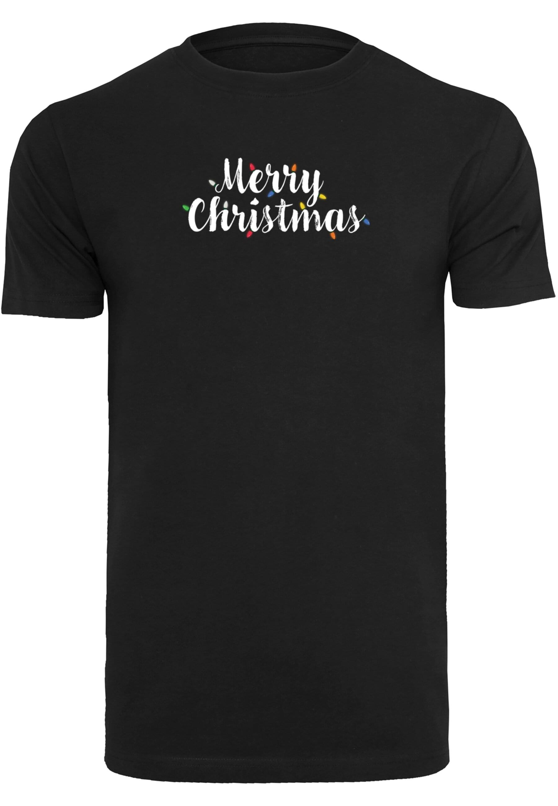 Merchcode T-Shirt »Merchcode Herren Merry Christmas Lights T-Shirt Round Neck«, (1 tlg.)