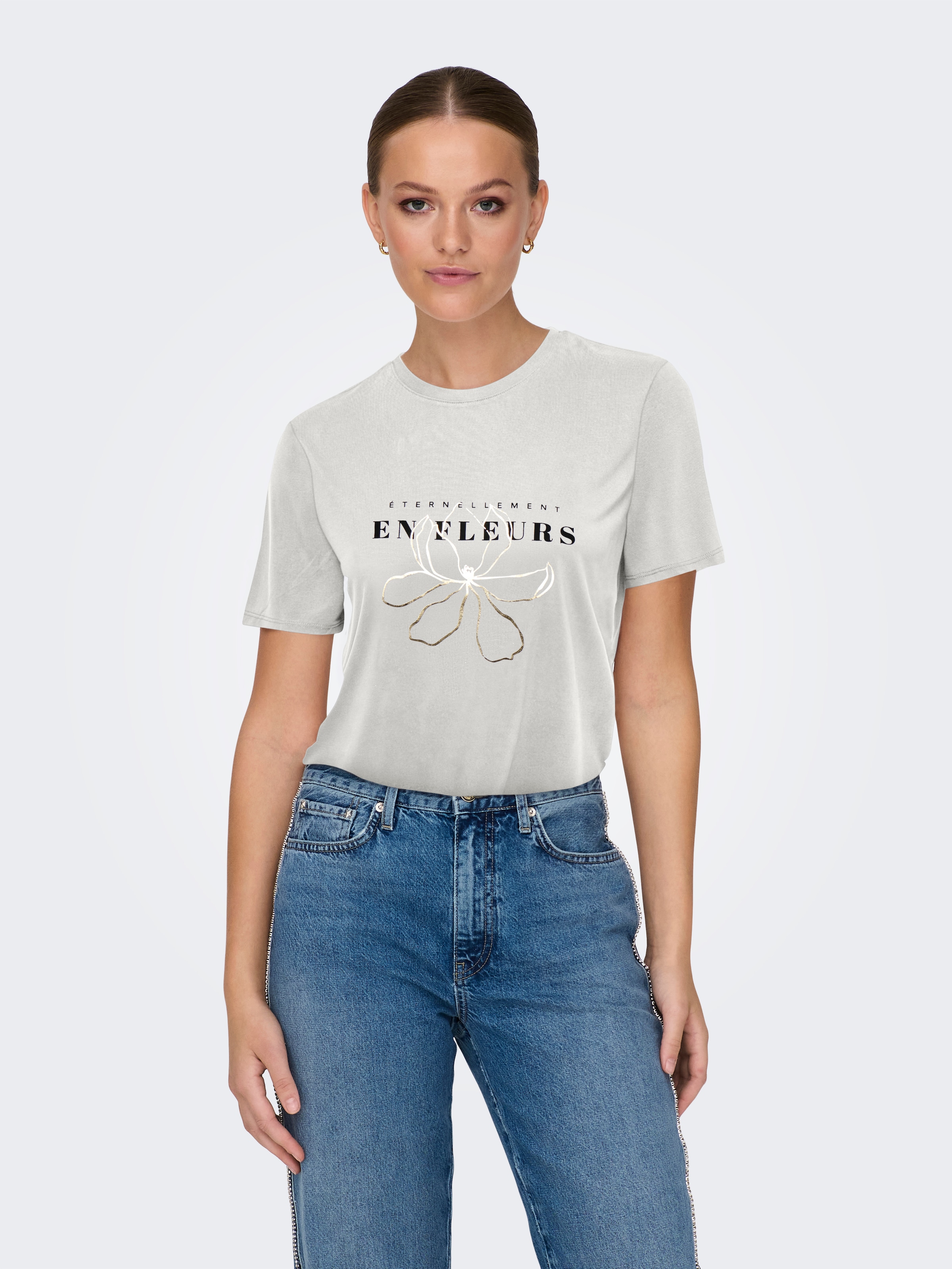 ONLY Kurzarmshirt "ONLFREE LIFE MODAL S/S ATELIER TOP JRS" Materialmix, Run günstig online kaufen