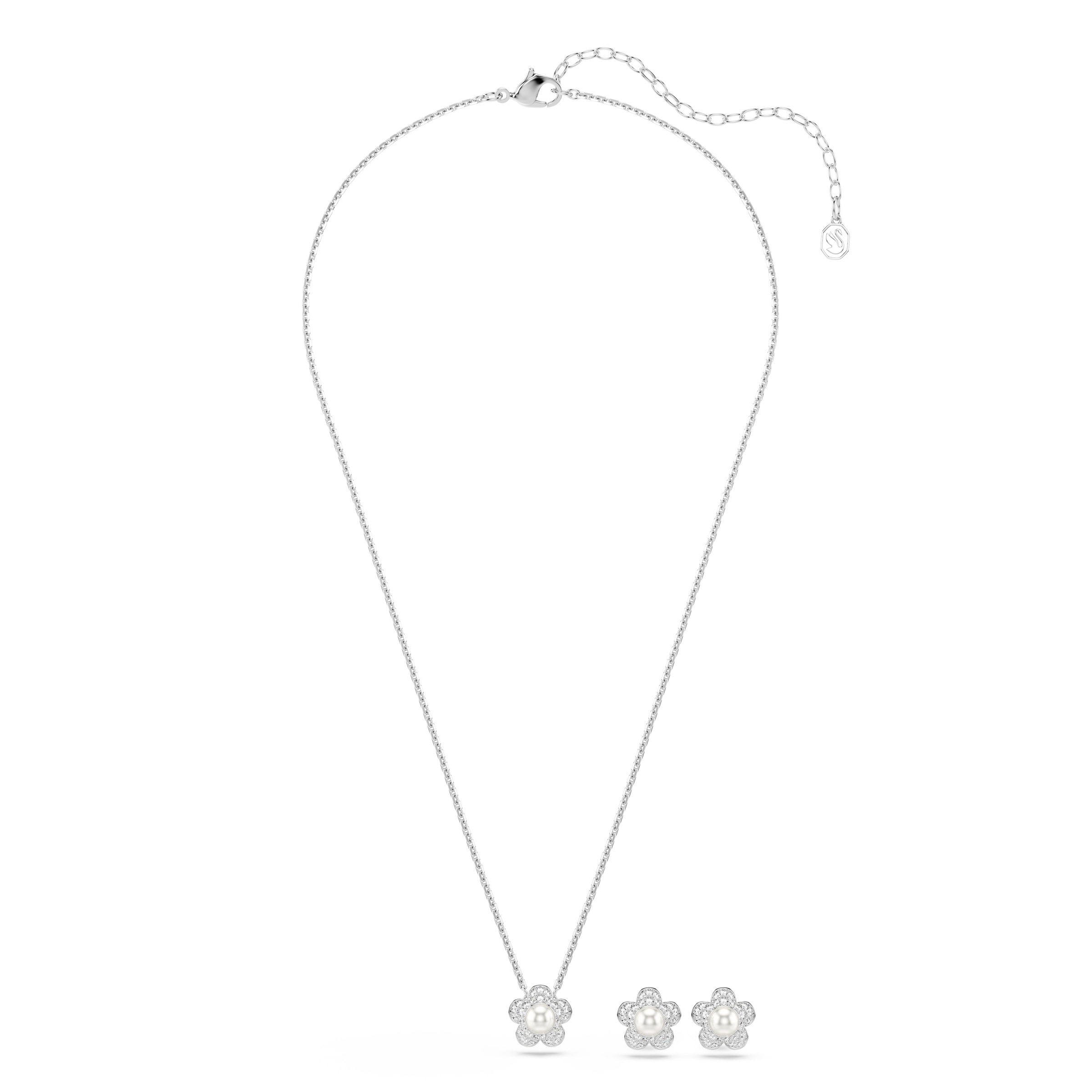 Swarovski Ohrring und Ketten Set »Multipack Schmuck Geschenk CAPSULE« (Set, inkl. Schmuckbox, 3 tlg.)  mit Swarovski® Kristallen, mit Swarovski® Perle