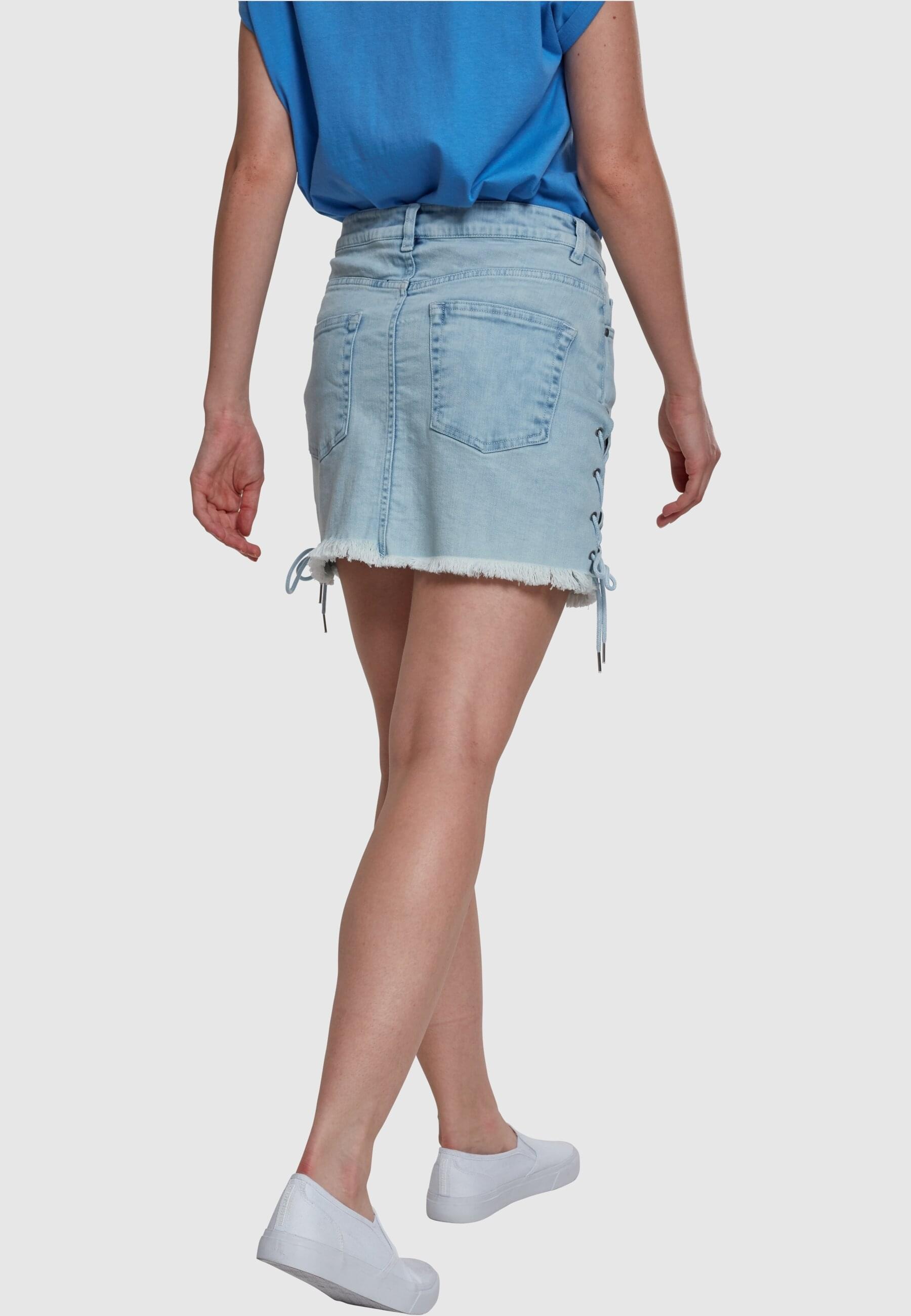 URBAN CLASSICS Jerseyrock »Urban Classics Damen Ladies Denim Lace Up Skirt«, (1 tlg.)