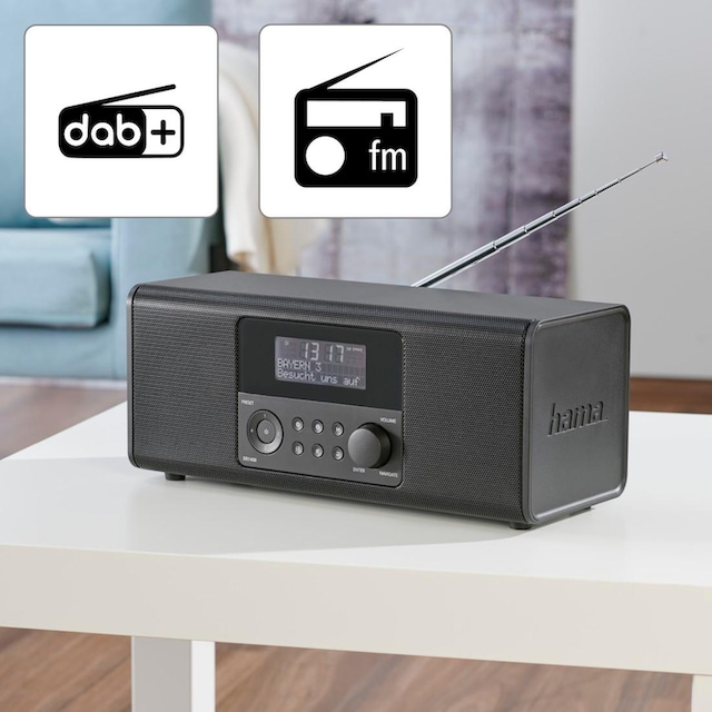 Hama Digitalradio (DAB+) »Digital Radio, DAB Radiowecker, FM/Stereo/6W  DR1400« | BAUR