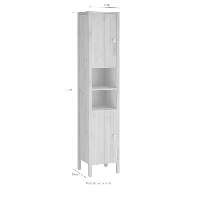 Home affaire Hochschrank »Tina«, Badmöbel, Schrank, Breite 31,5 cm,  Massivholz kaufen | BAUR