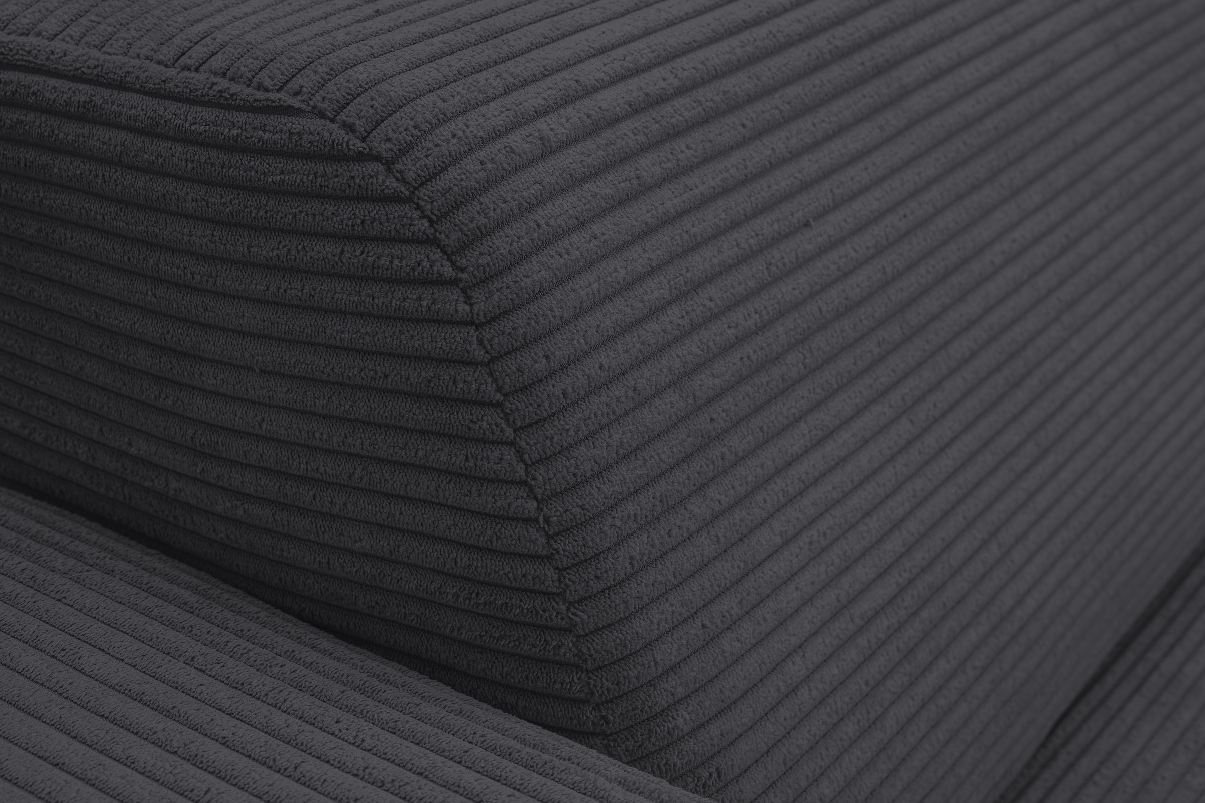WERK2 Ecksofa »Zeus-M, B/T: 251/262 cm, tolles Sofa mit schönen Details, L-Form« Curvy Trend Garnitur, urbane Optik, komfortable Wellenunterfederung