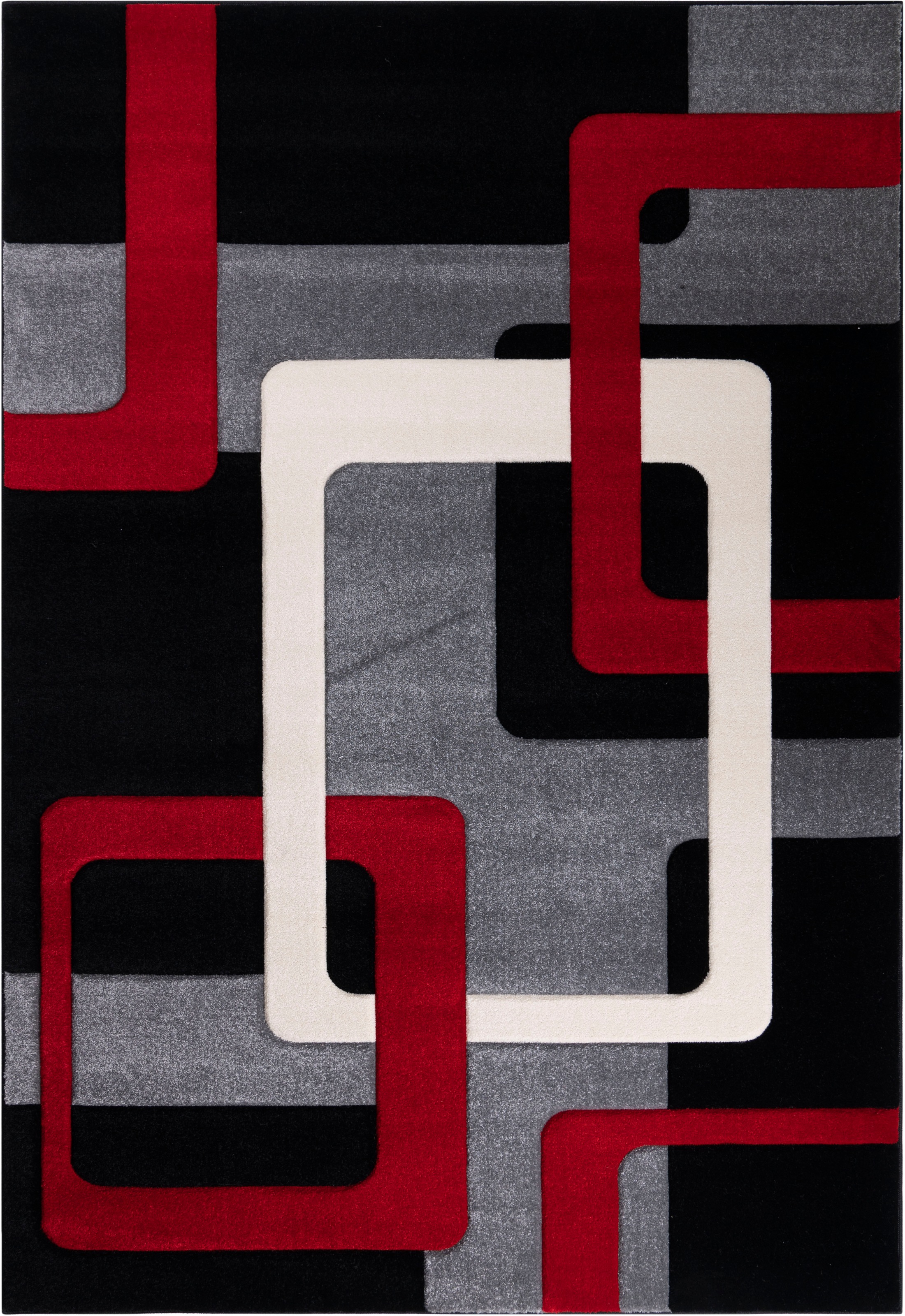 OTTO home Teppich "Maxim" rechteckig 13 mm Höhe Hoch-Tief-Effekt, Kurzflor, günstig online kaufen