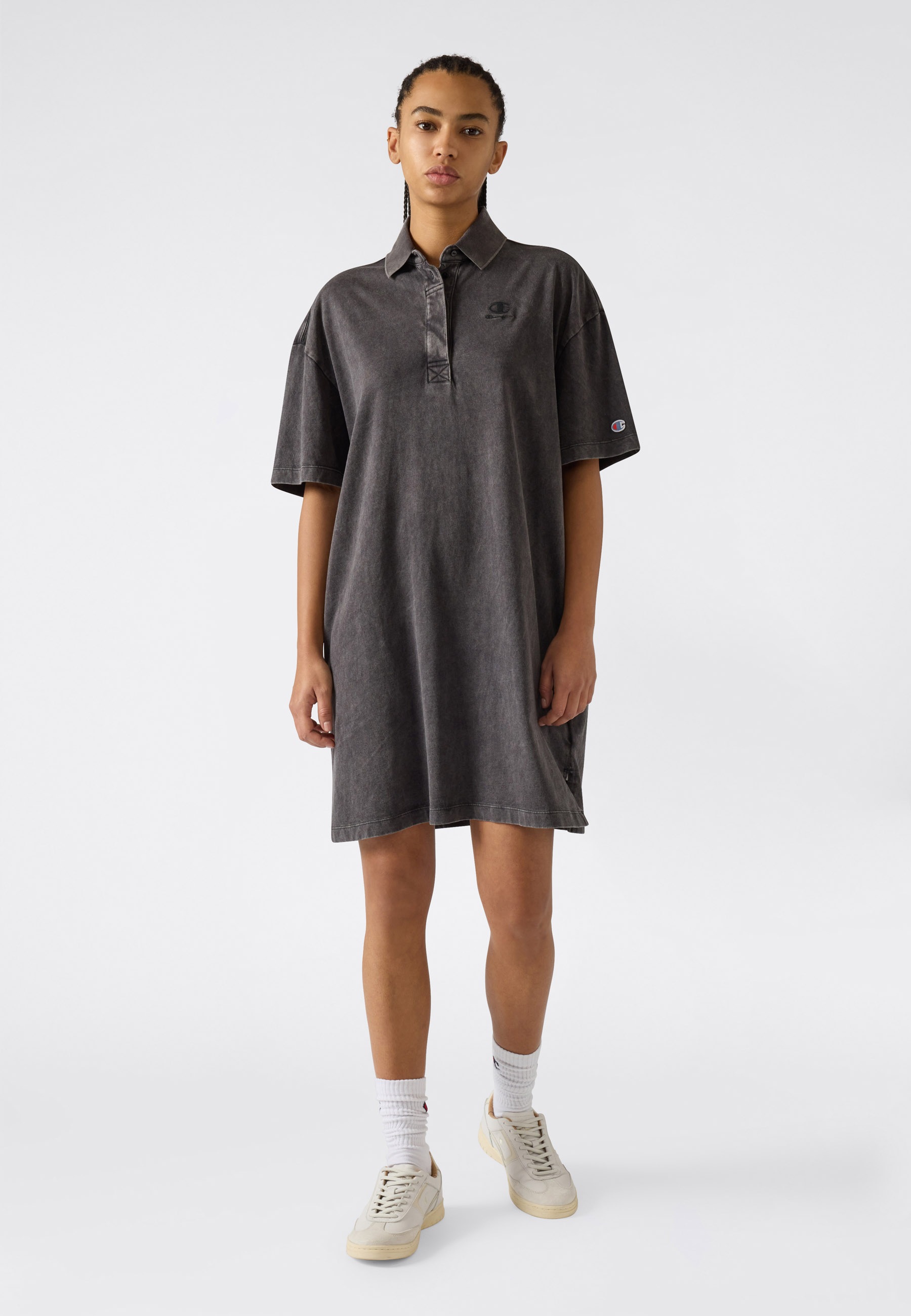 Thumbnail - Champion Shirtkleid "ICONS WASH Loose fit jersey dress" für sportliche Aktivitäten, aus Baumwolle, sportlicher Stil