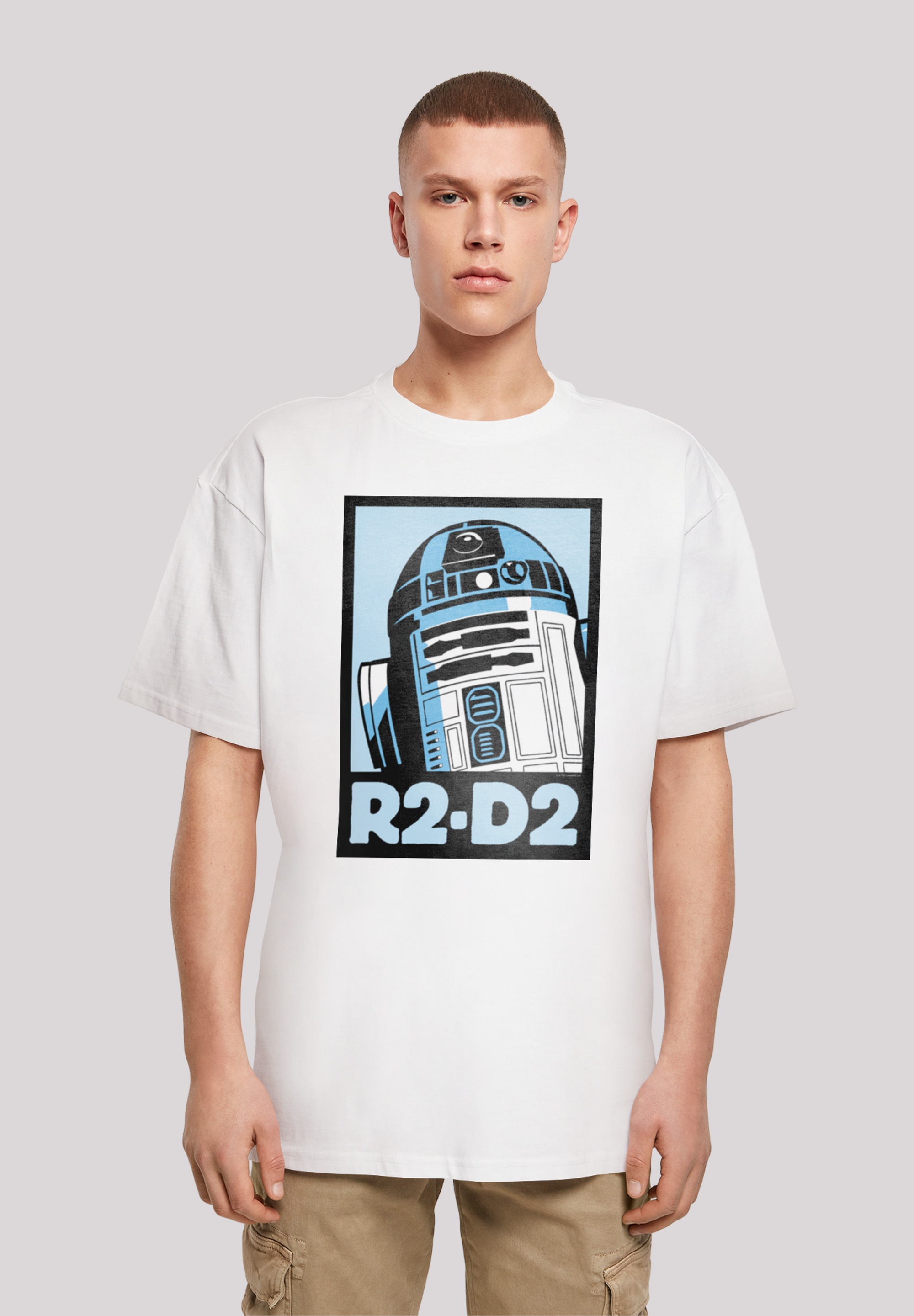 F4NT4STIC Kurzarmshirt »F4NT4STIC Herren Star Wars R2-D2 Poster with Heavy Oversize Tee«, (1 tlg.)