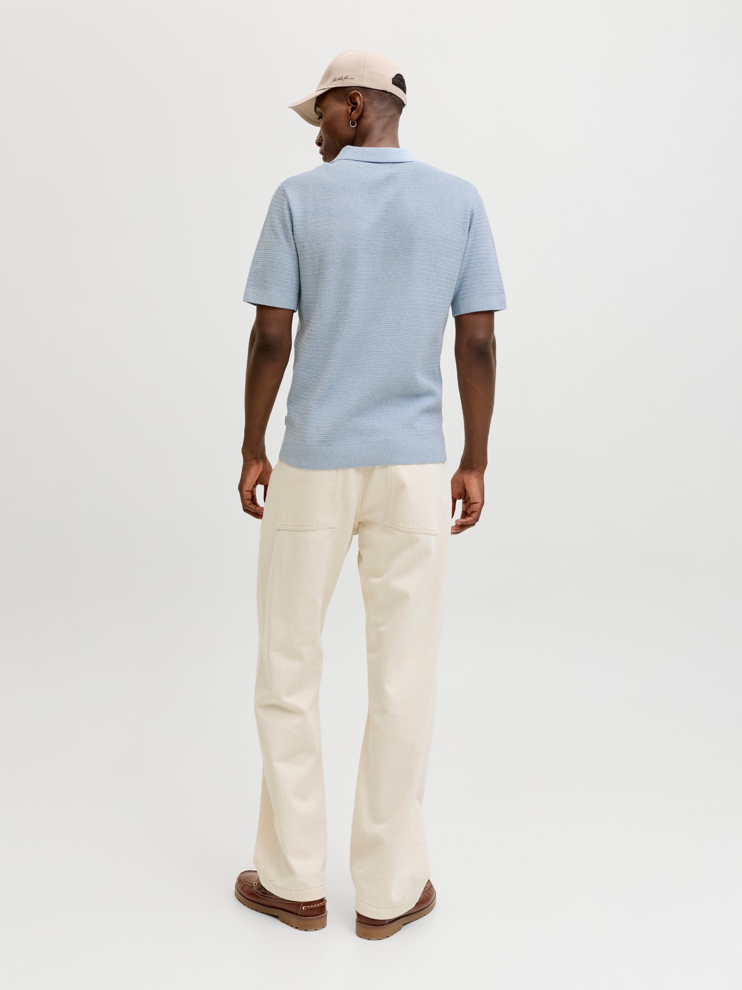 Jack & Jones Polokragenpullover »JPRBLURILEY KNIT POLO SS SN« Baumwolle, regular fit