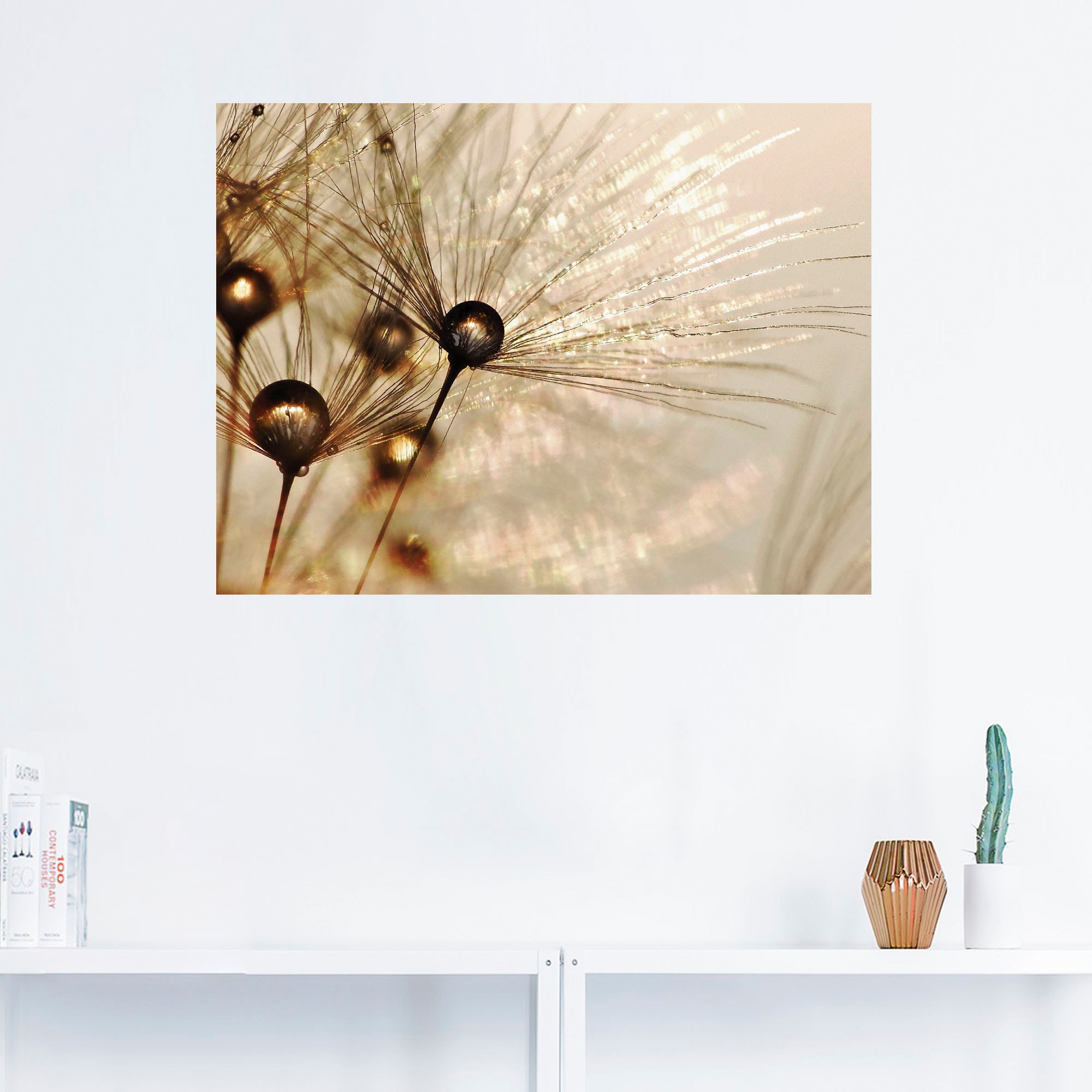 Artland Wandbild »Pusteblume Goldener Tropfen«, Blumen, BAUR | in (1 St.), als Größen Leinwandbild, Alubild, bestellen Poster oder versch. Wandaufkleber